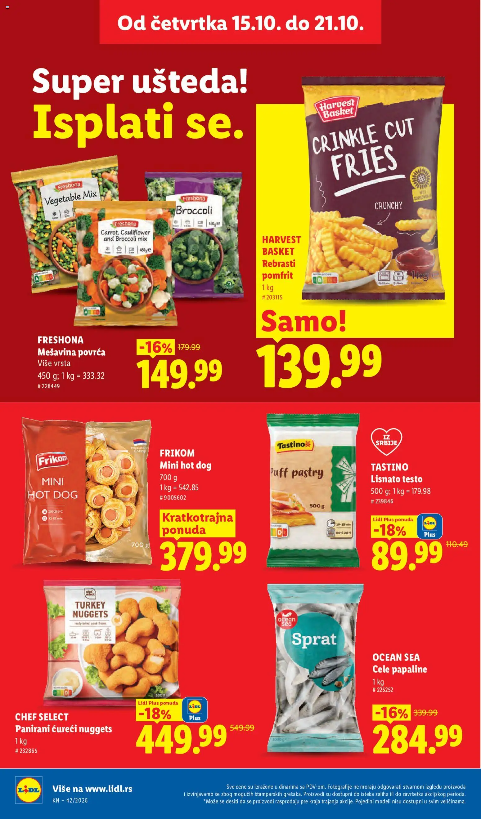 Lidl katalog - važi od 15.10.2026 | Strana: 30 | Proizvode: Chicken nuggets, Testo, Pomfrit, Mešavina povrća