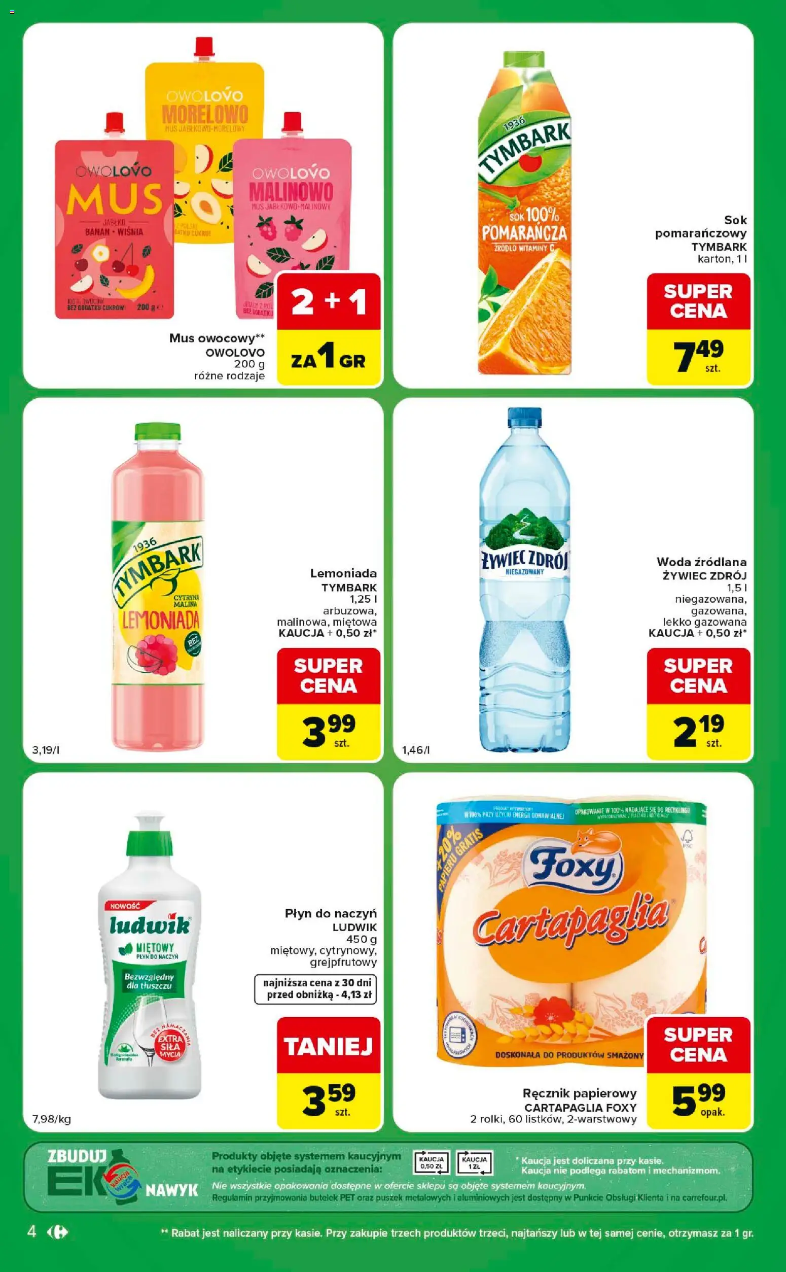 Carrefour gazetka - Express od 30.06.2026 | Strona: 4 | Produkty: Cytryna, Sok, Ręcznik papierowy, Woda