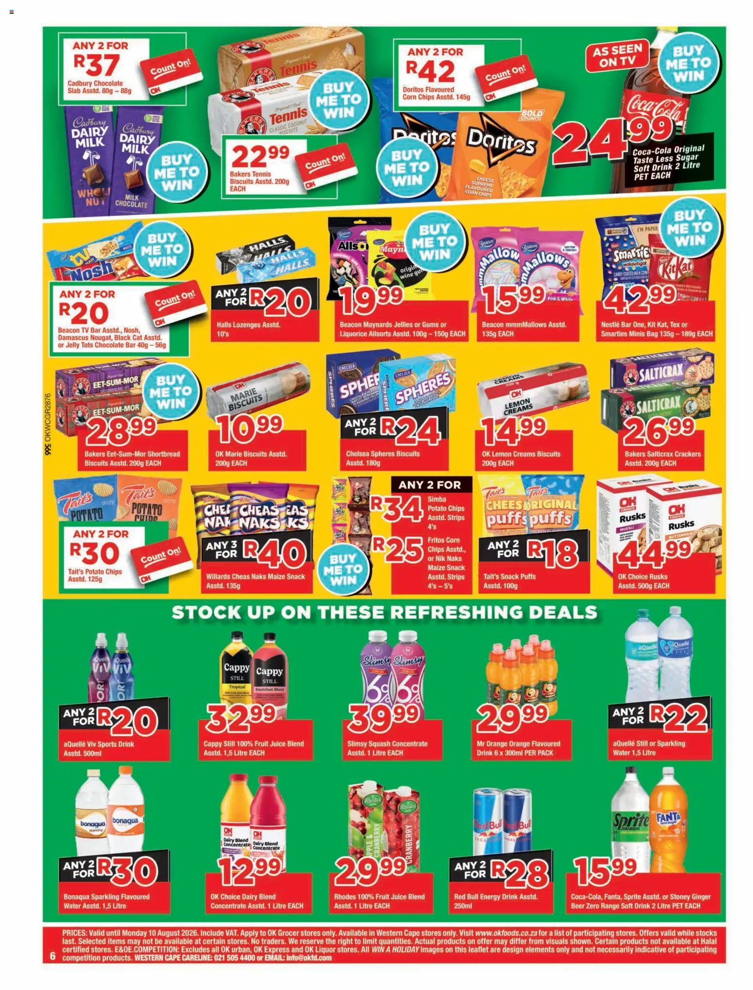 New OK Foods catalogue – valid from 24/07/2026 | Page: 6 | Products: TV, Milk, Cheese, Lozenges