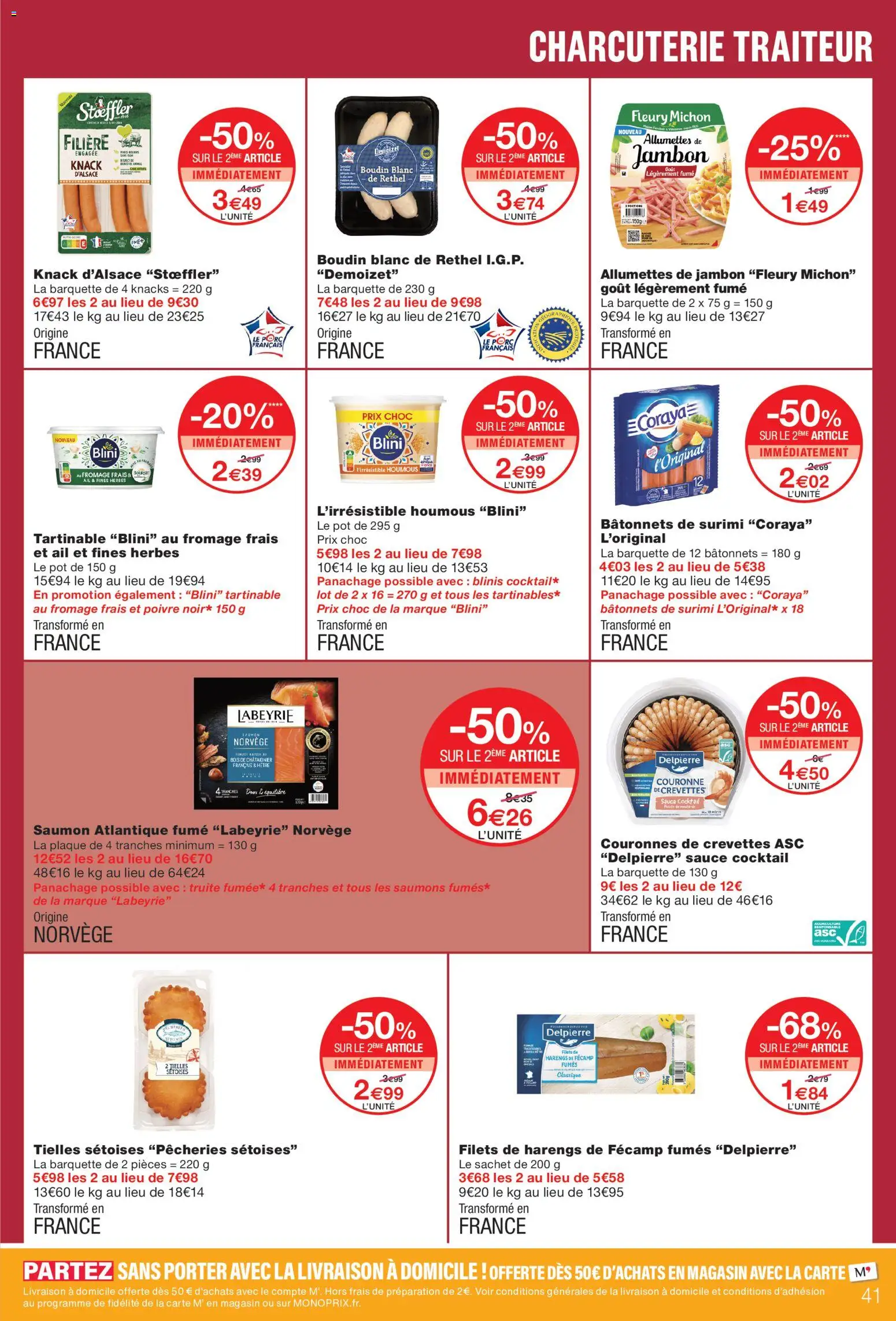 {H1} | Page: 41 | Produits: Boudin, Blinis, Jambon, Blini