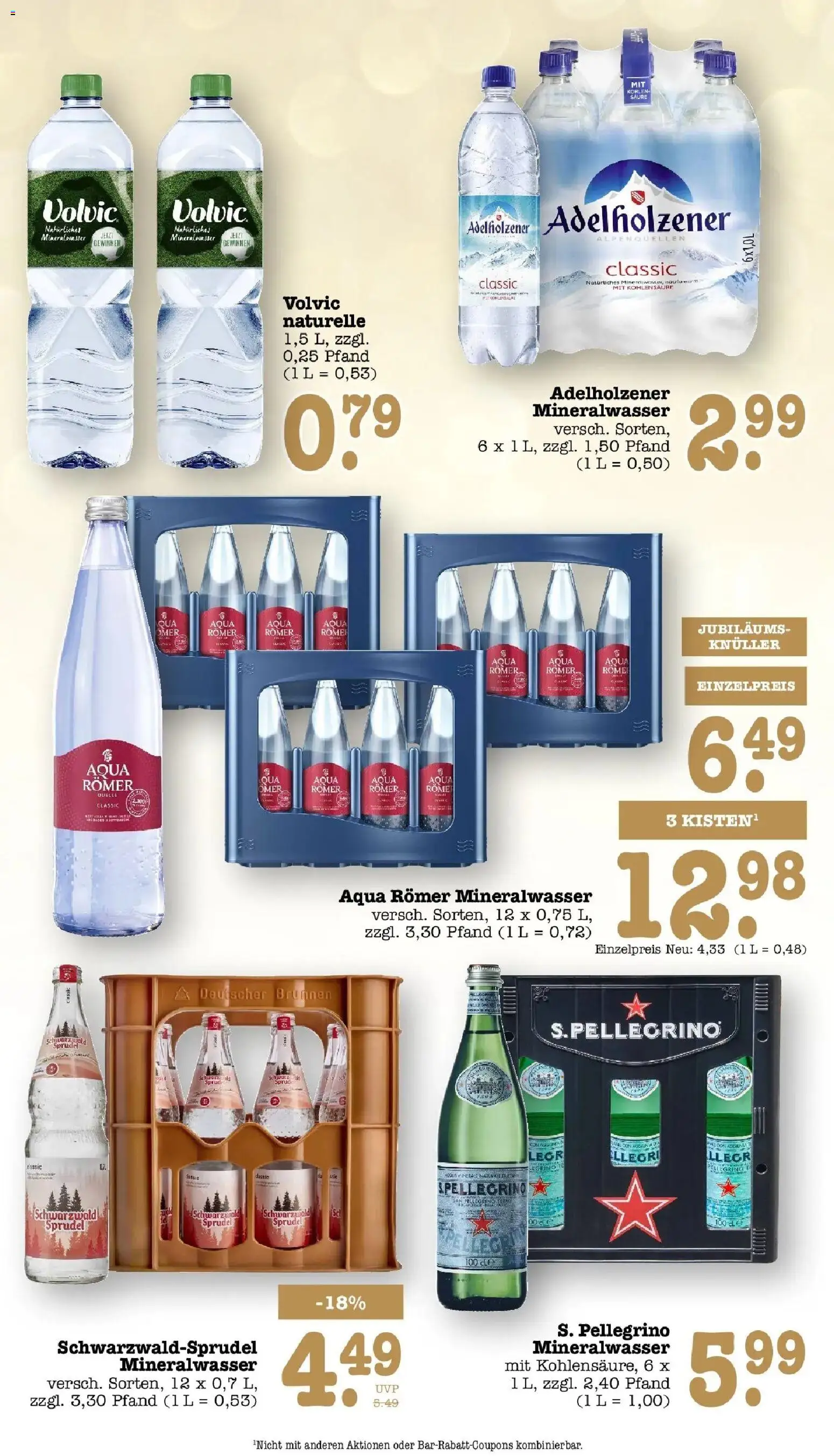 E center Prospekt Karlsruhe (ab 12.10.2026) zum Blättern | Seite: 50 | Produkte: Adelholzener, Mineralwasser, Volvic