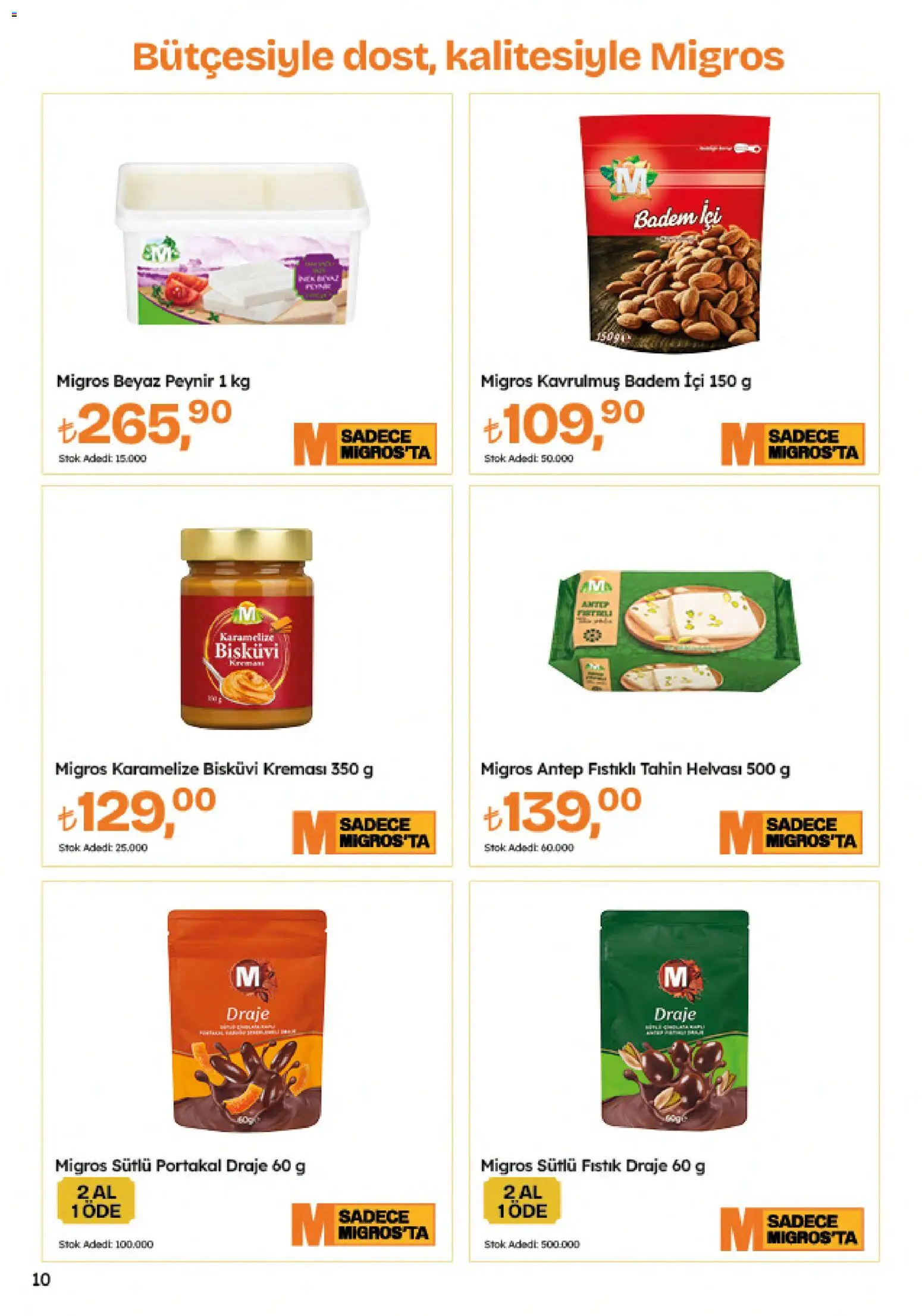 Migros Katalog - Migroskop - 09 Temmuz 2026 tarihinden itibaren geçerlidir | Sayfa: 10 | Ürünler: Fıstık, Portakal, Badem, Bisküvi
