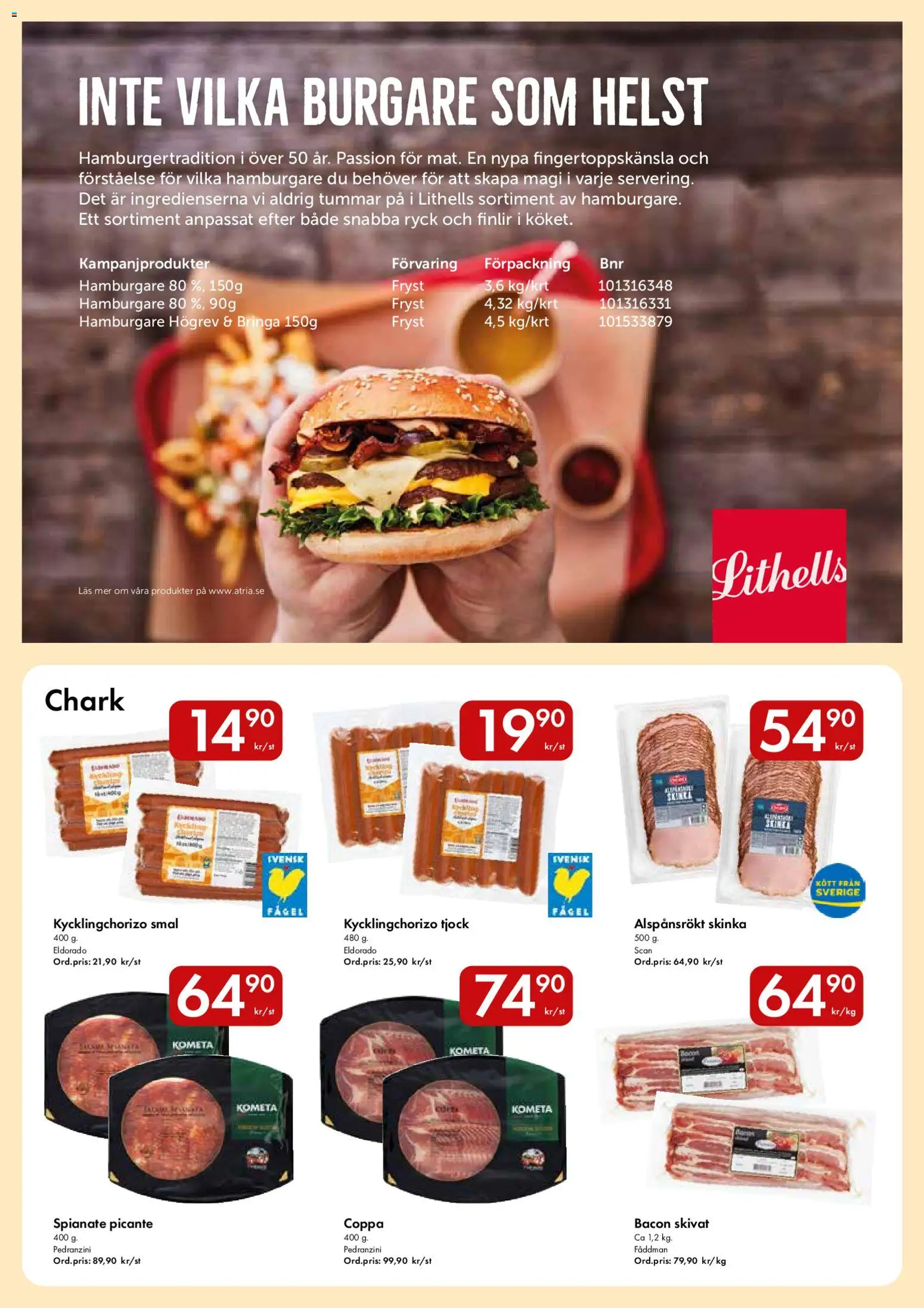 Snabbgross reklamblad aktuell från 24/08/2026 | Sida: 7 | Produkter: Bacon, Hamburgare, Skinka, Kött