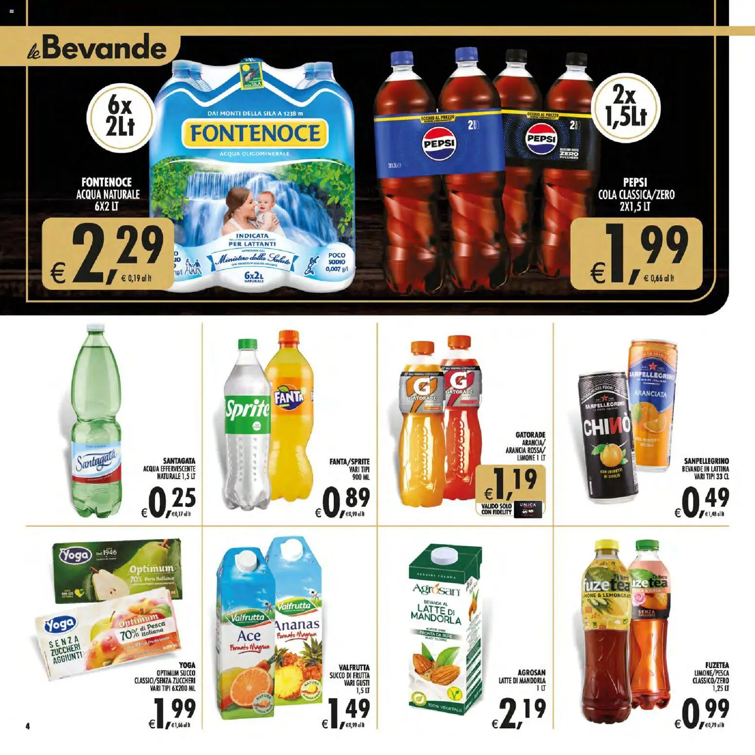 Volantino Decò del 21/07/2026 | Pagina: 4 | Prodotti: Zucchero, Ananas, Arancia, Pepsi