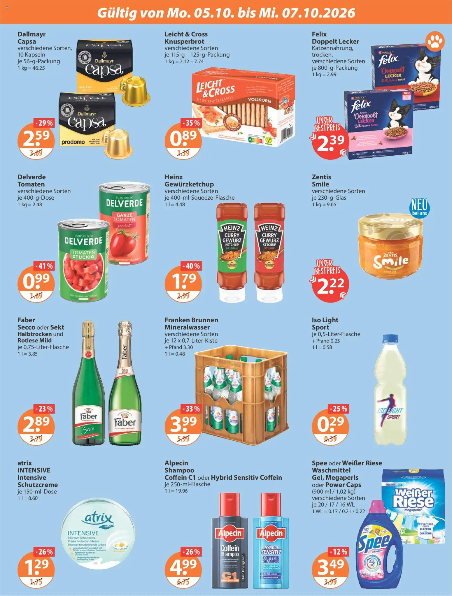 V-Markt Angebote – gültig ab 01.10.2026 | Seite: 25 | Produkte: Sekt, Tomaten, Shampoo, Waschmittel