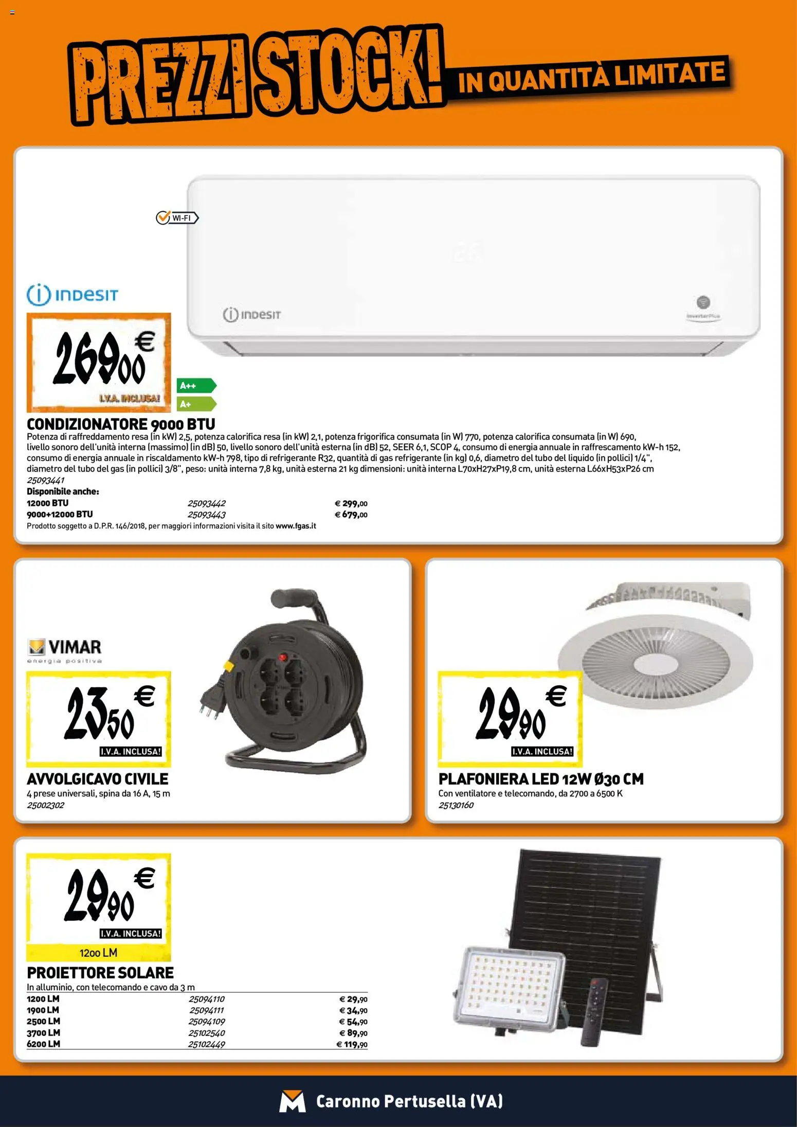 Volantino TECNOMAT del 25/06/2026 | Pagina: 13 | Prodotti: Ventilatore, Telecomando, Tubo, Condizionatore
