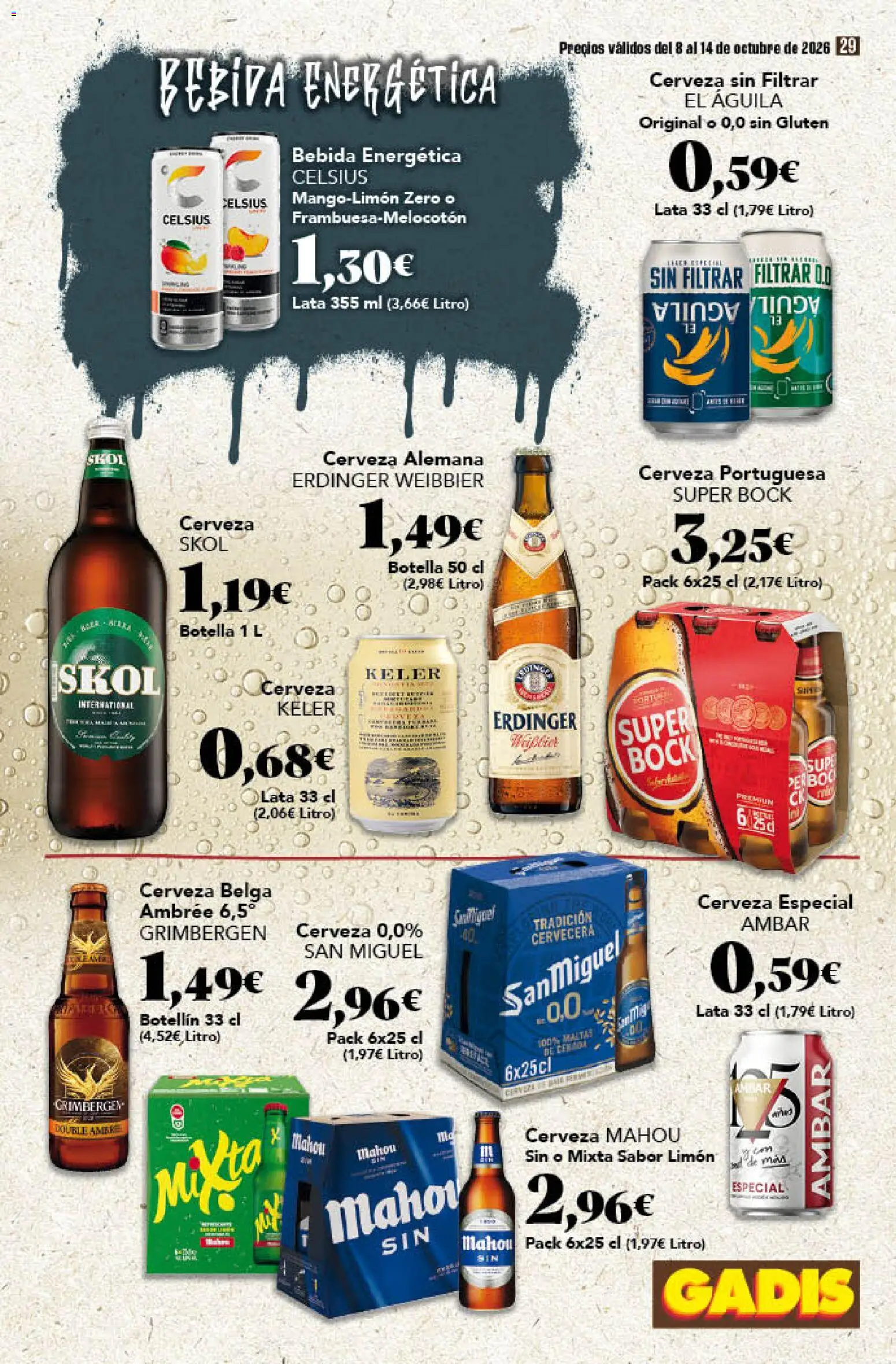 Gadis - folleto │ válido desde el 08/10/2026 | Página: 29 | Productos: Bebida energética, Cerveza, Limón
