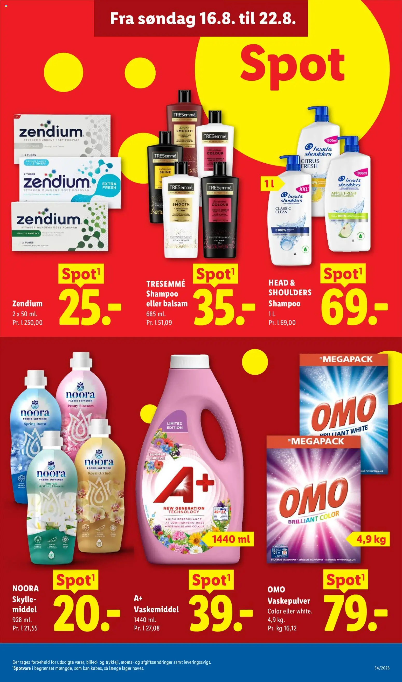 Lidl tilbudsavis – gyldig fra 16/08/2026 | Side: 12 | Produkter: Shampoo, Balsam, Vaskepulver, Søm