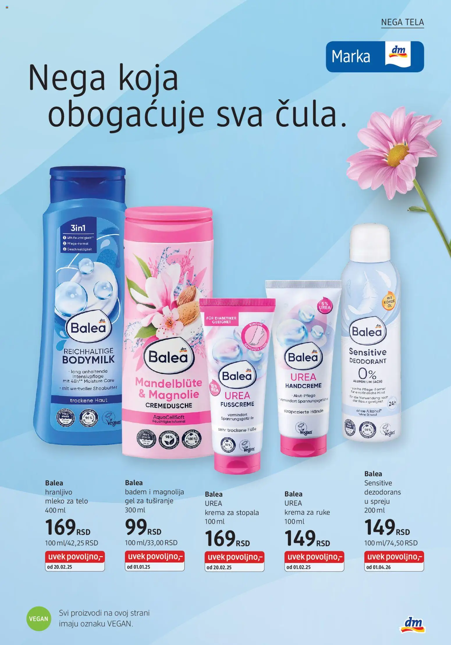 DM Drogerie katalog - važi od 01.04.2026 | Strana: 23 | Proizvode: Alkohol, Krema, Mleko za telo, Dezodorans