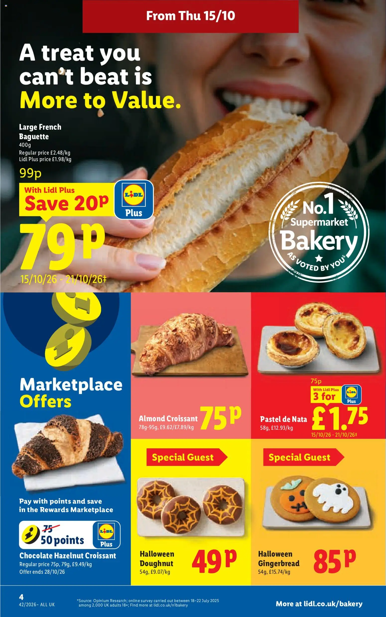 {H1} | Page: 4 | Products: Doughnut, French baguette, Croissant, Bakery