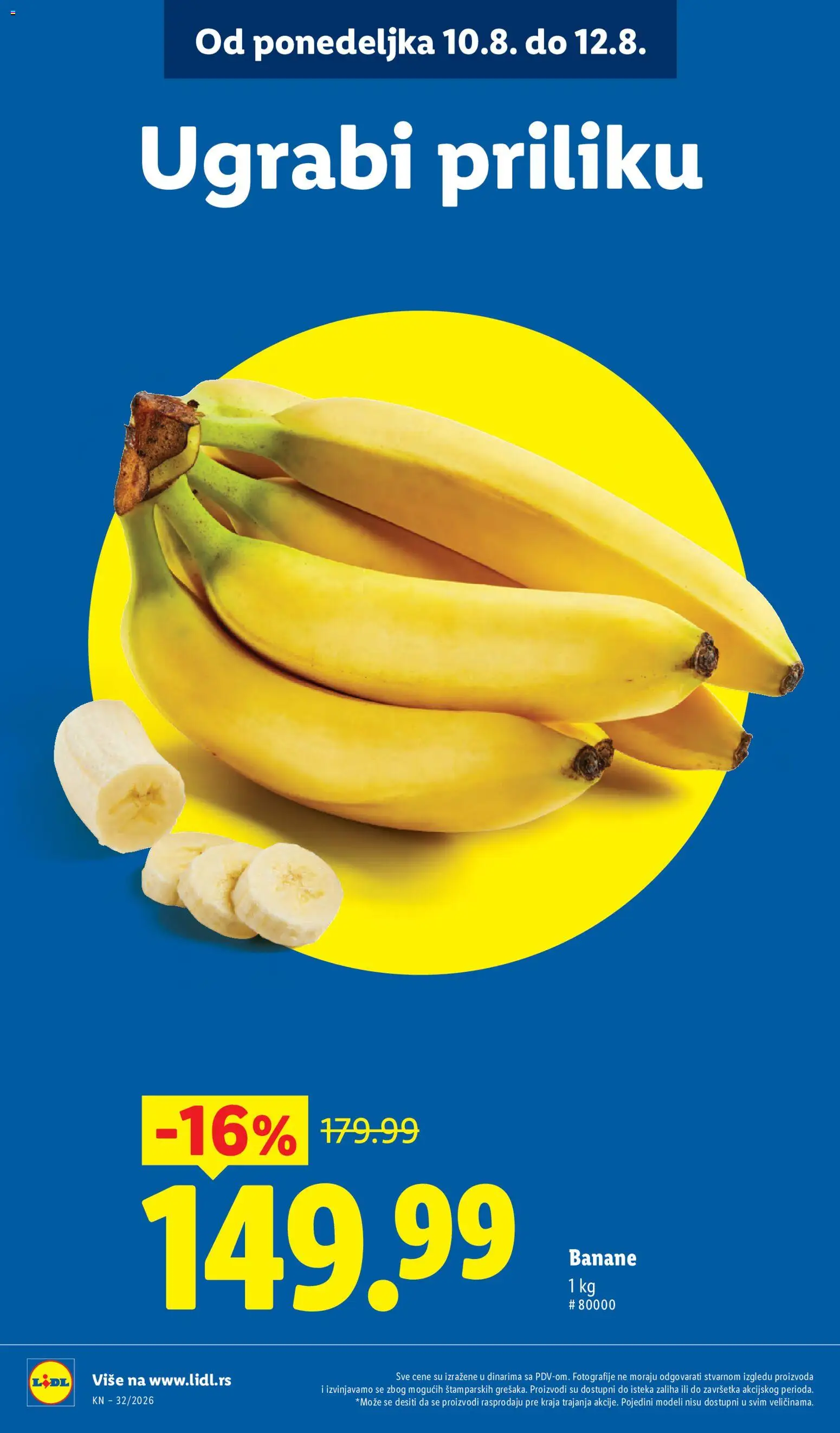 Lidl katalog - važi od 06.08.2026 | Strana: 12 | Proizvode: Banane