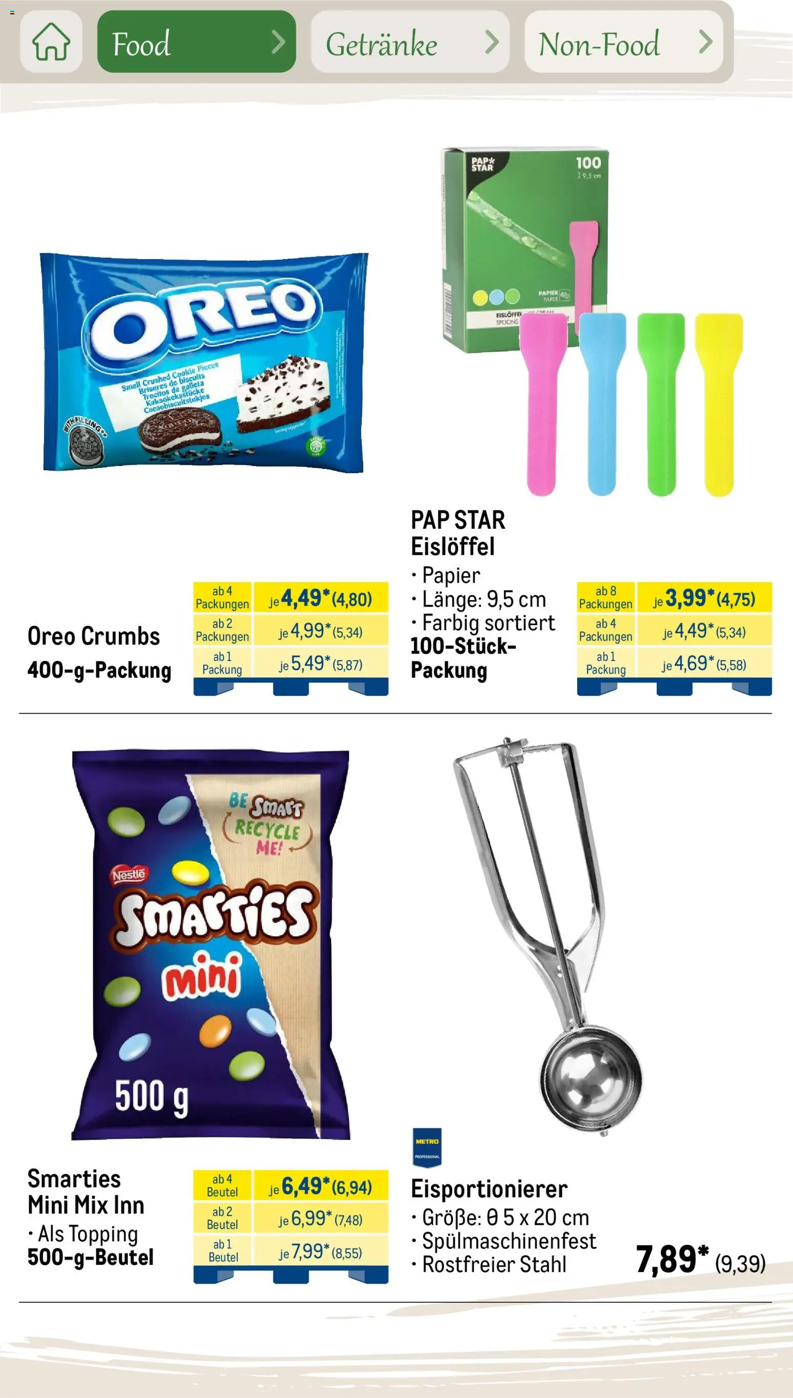 Metro Saisonkatalog Outdoor Dining – gültig ab 01.06.2026 | Seite: 32 | Produkte: Smarties