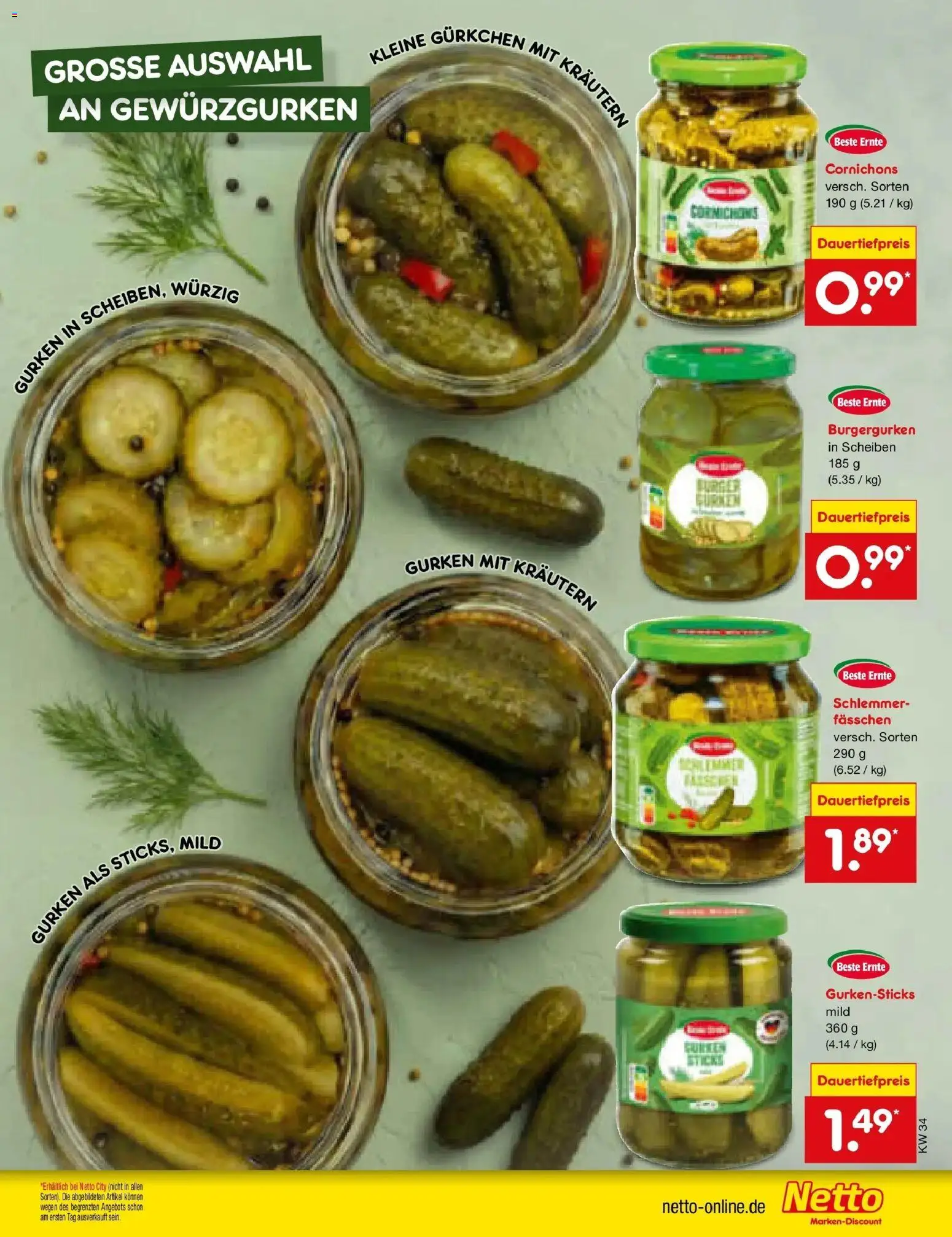 Netto Marken-Discount Prospekt Bad Friedrichshall – gültig ab 17.08.2026 | Seite: 55 | Produkte: Burger, Gurken