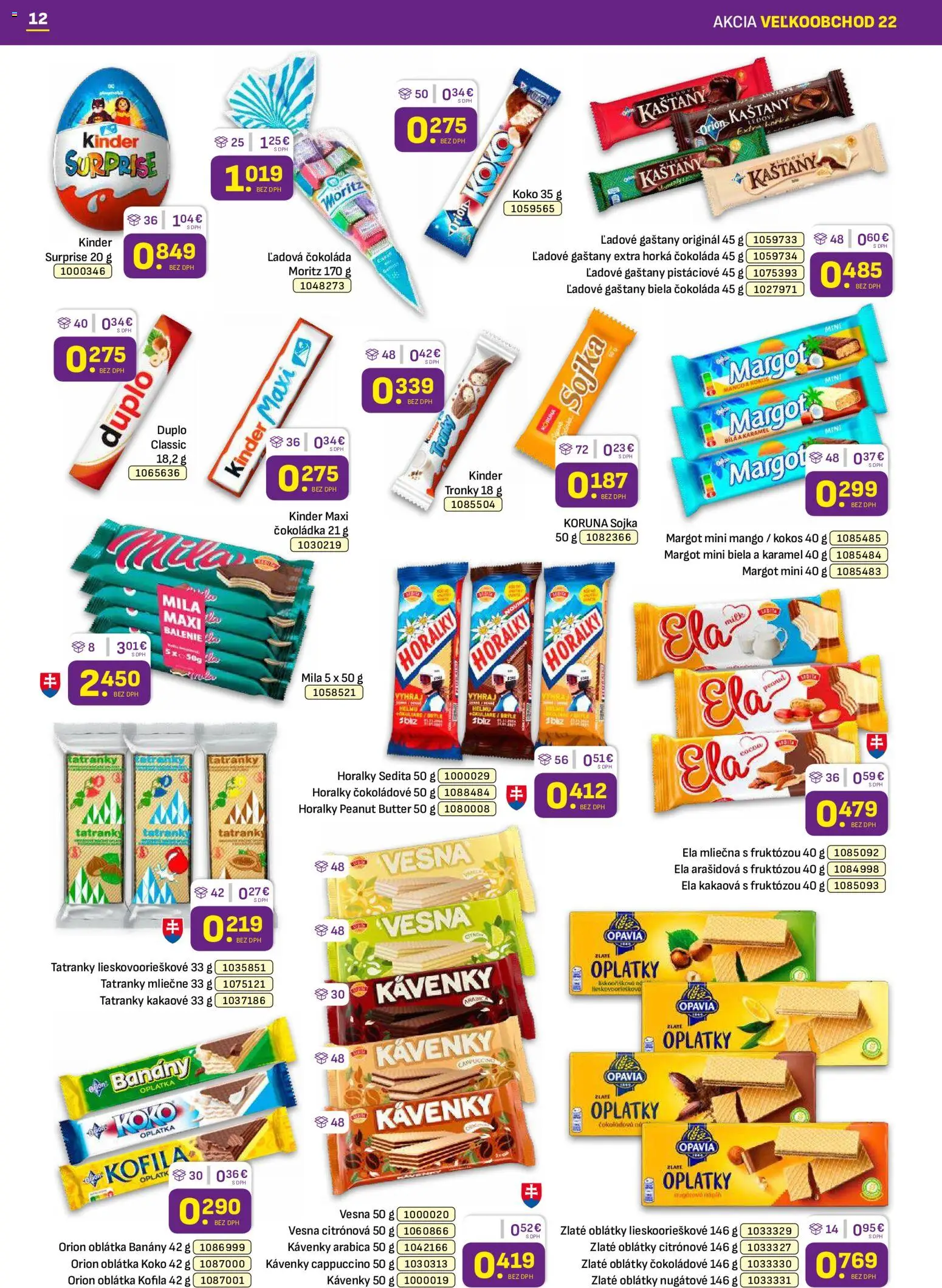 Nové Libex akcie – leták je platný od 02.11.2026 | Strana: 12 | Produkty: Kokos, Banány, Oblátky, Cappuccino