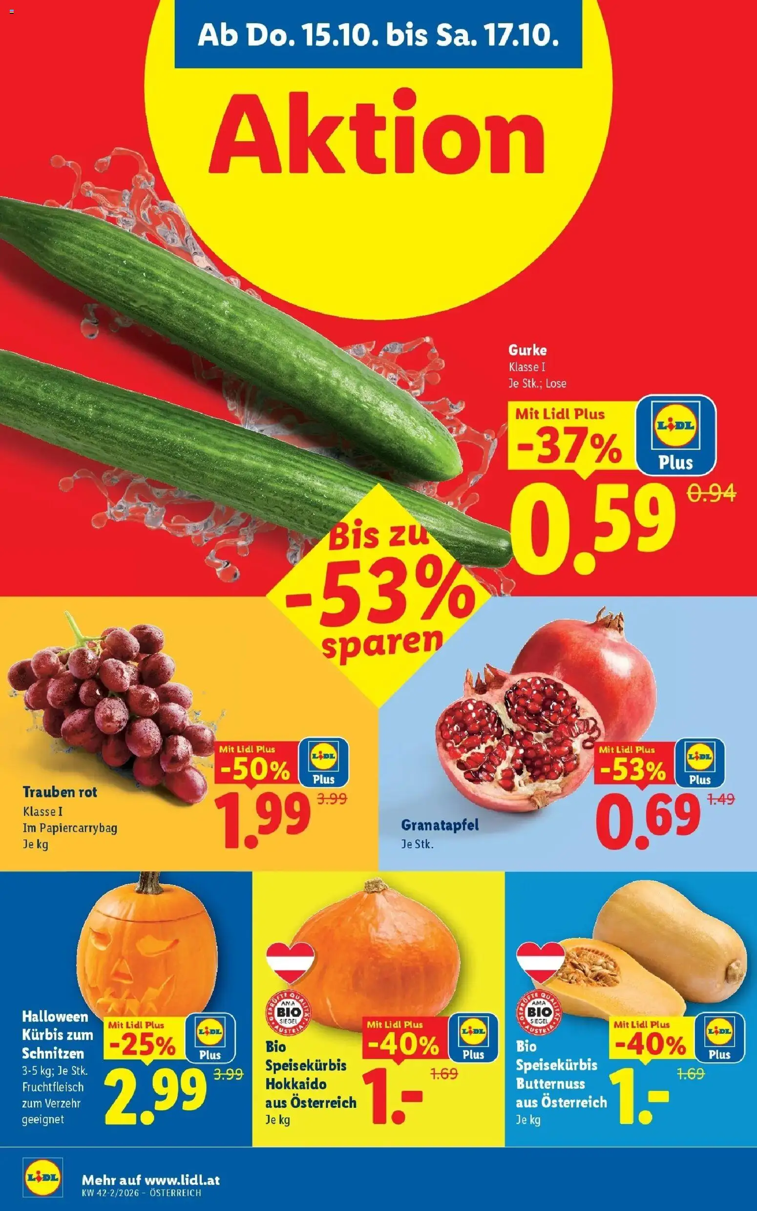 Lidl Flugblatt - Jenbach ab 11.10.2026 - Angebote ab donnerstag | Seite: 4 | Produkte: Kürbis, Gurke