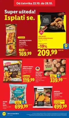 CHEF SELECT Knedle sa kakao kremom, Knedle sa kakao kremom 800 g; 1 kg = 262.49 - pregled Lidl kataloga - važi od 22.10.2026 | Strana: 28 | Proizvode: Kakao, Piće, Knedle