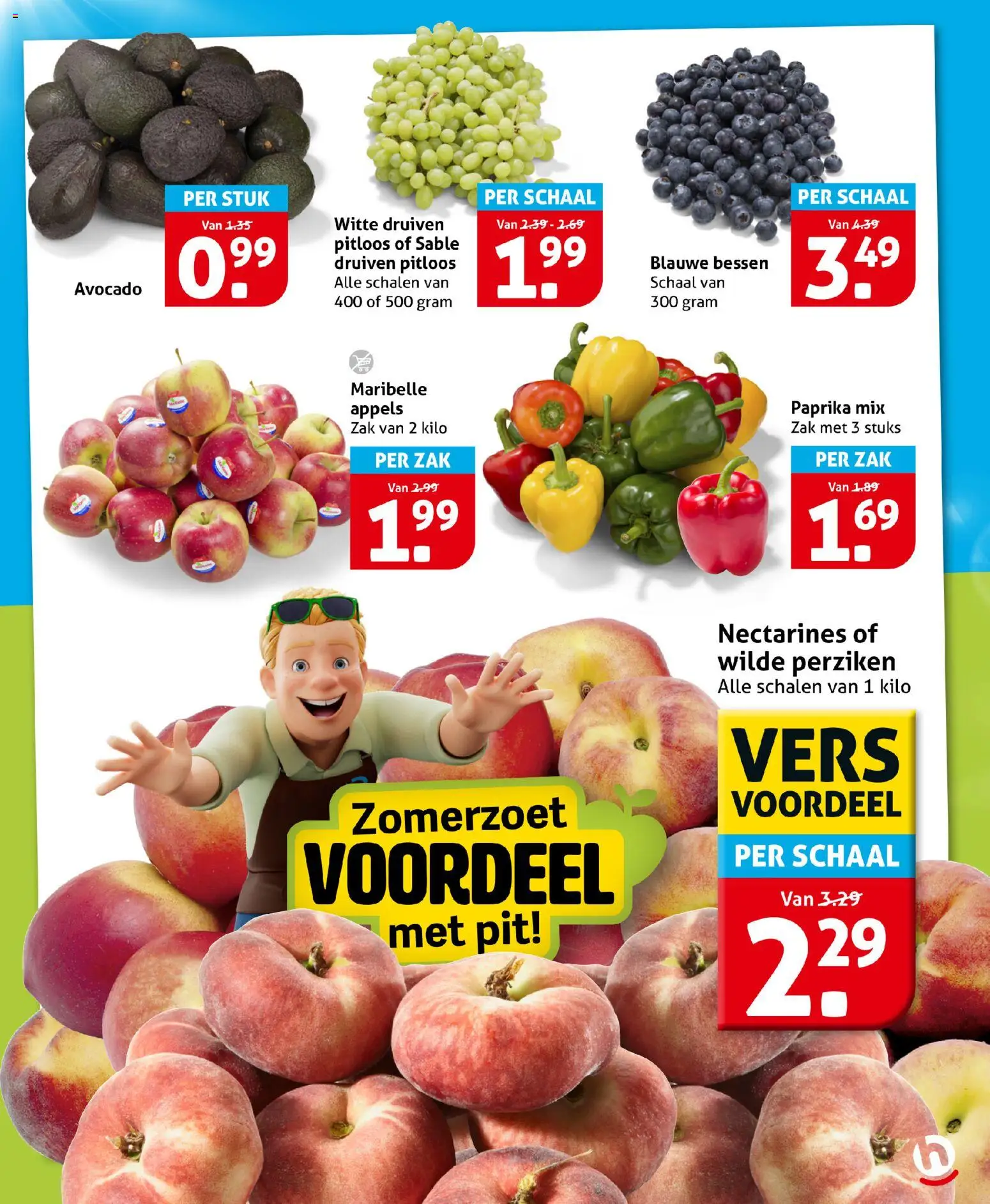 {H1} | Pagina: 9 | Producten: Nectarines, Appels, Kész piskótalap, Perziken