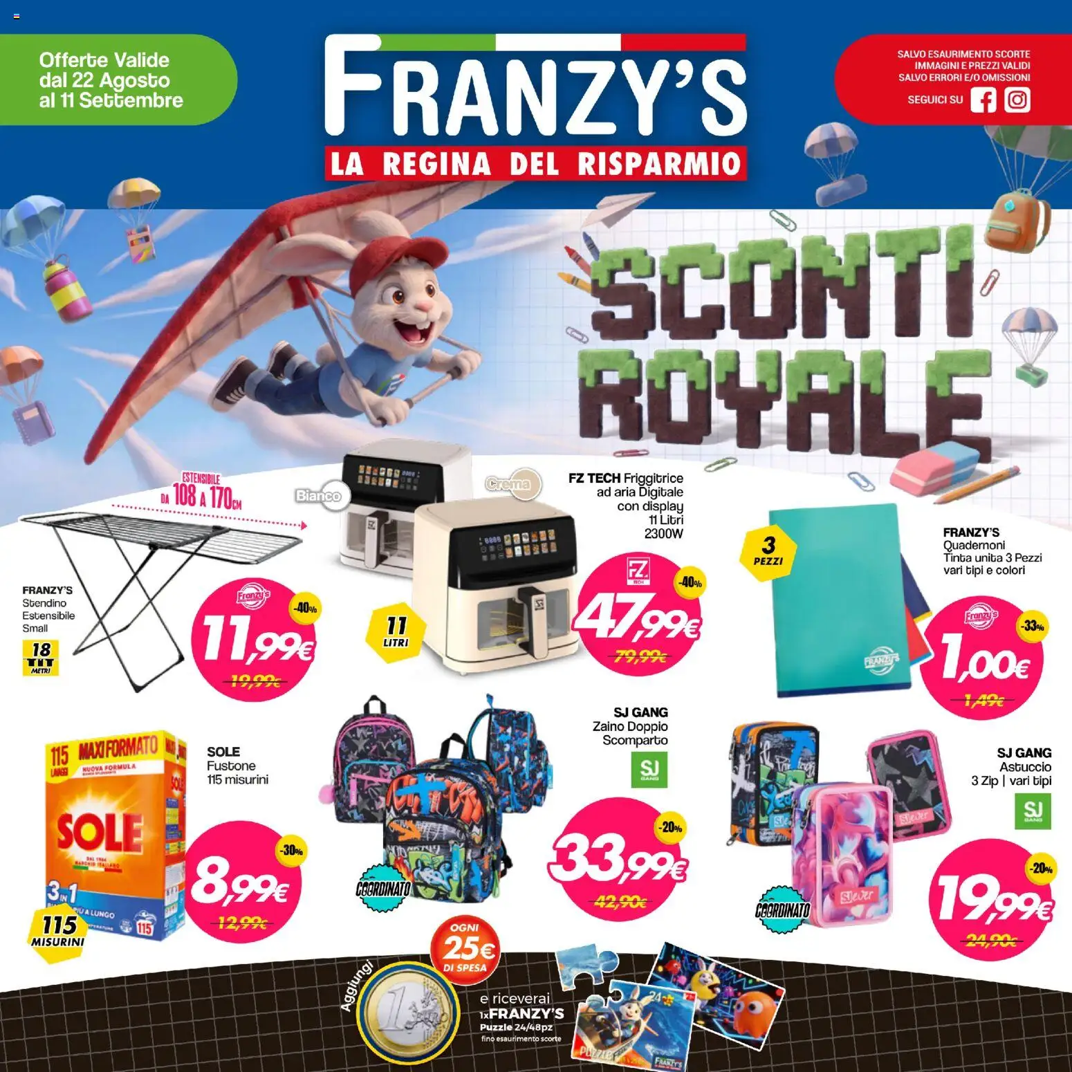 Volantino Franzy's del 22/08/2026 | Pagina: 1