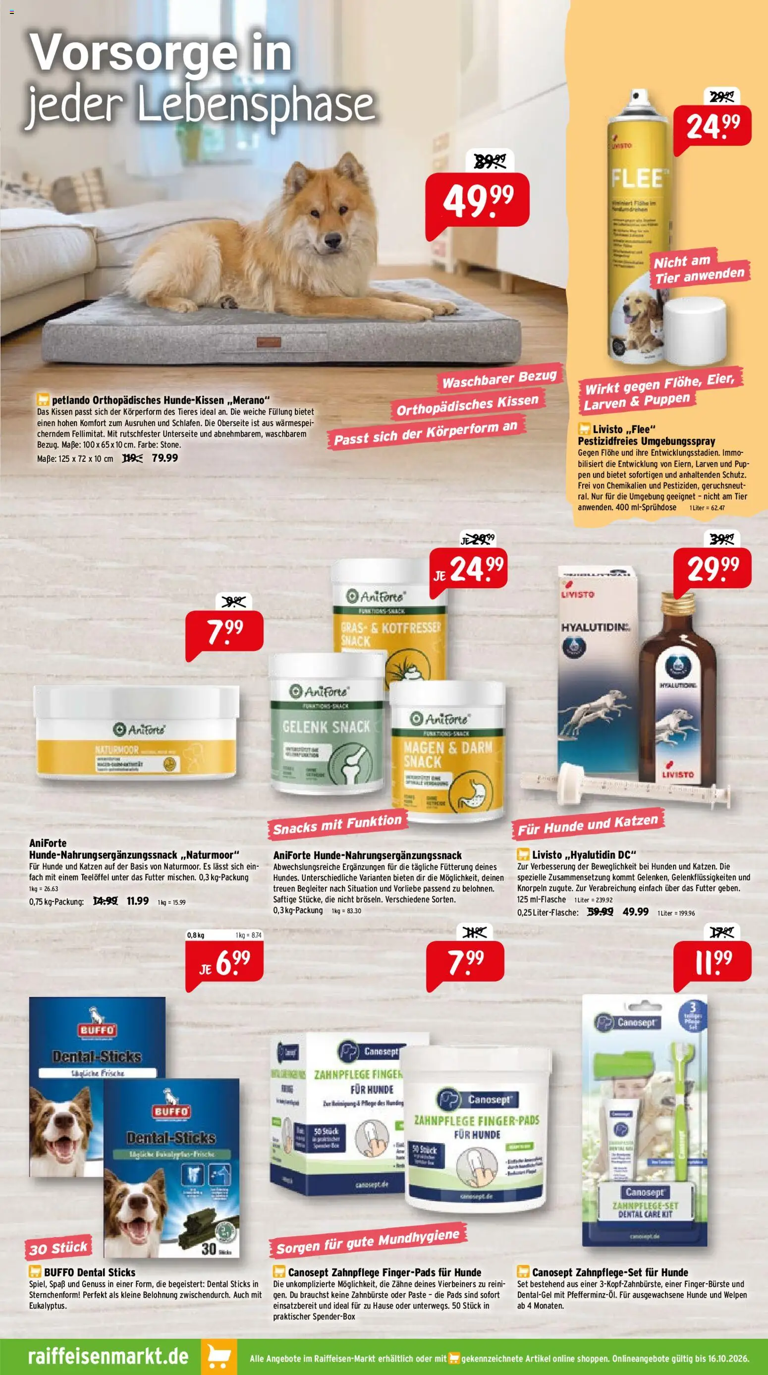 Raiffeisen Markt Prospekt – gültig ab 01.10.2026 | Seite: 3 | Produkte: Kissen, Zahnbürste