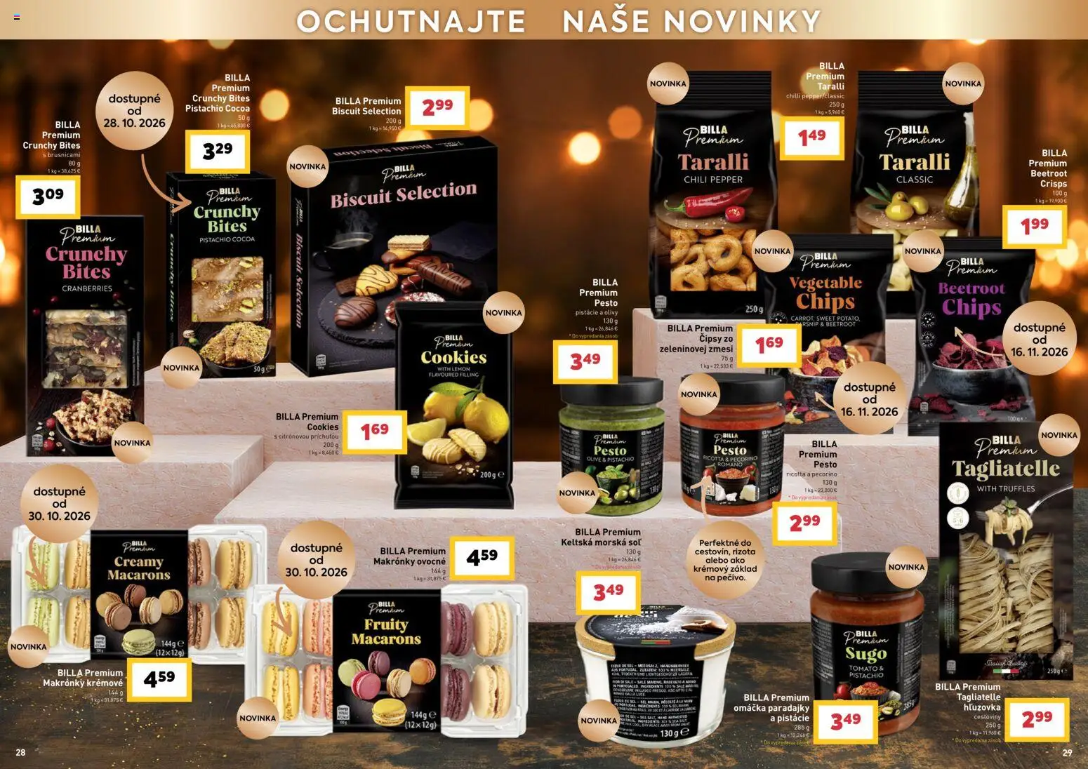 Nové Billa akcie – leták je platný od 21.10.2026 | Strana: 15 | Produkty: Paradajky, Olivy, Omáčka, Pistácie