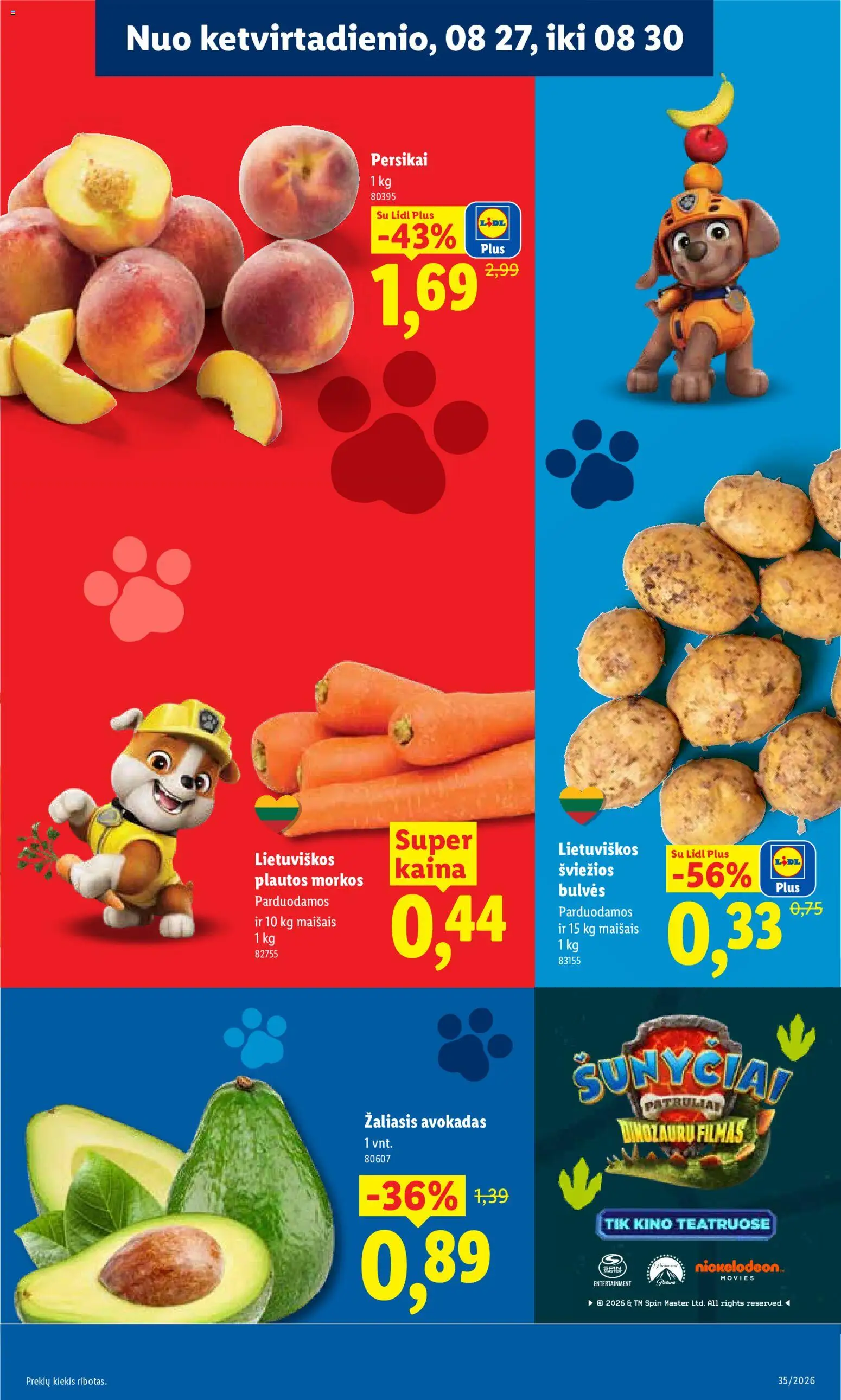 LIDL akcijos nuo 2026.08.24 | Puslapis: 35 | Prekių: Bulvės, Morkos