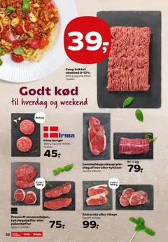 Coop hakket oksekød 8-12%, 400 g. Kg-pris 97,50. 1 pakke. gyldig fra 23/10/2026 | Side: 24