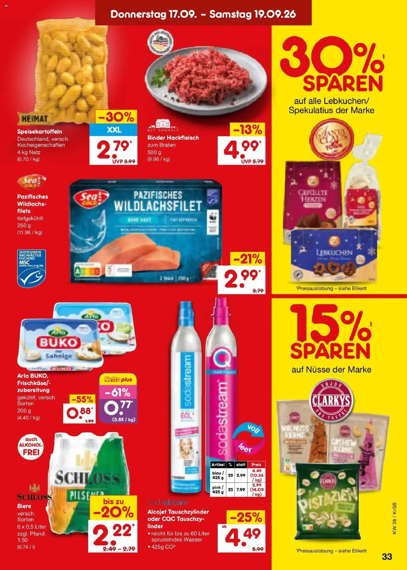 Netto Marken-Discount Prospekt Baesweiler – gültig ab 14.09.2026 | Seite: 47 | Produkte: Cashew, Alkohol, Nüsse, Sodastream