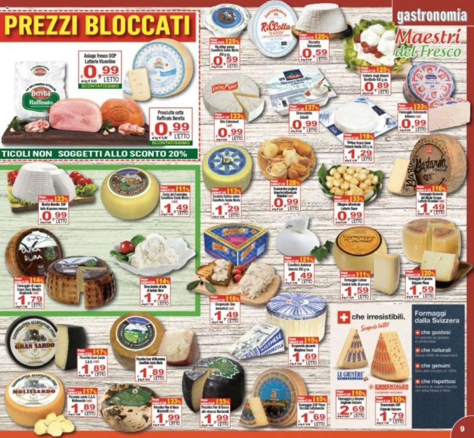 Volantino CTS del 10.06.2026 | Pagina: 9 | Prodotti: Prosciutto Cotto, Prosciutto, Data, Letto