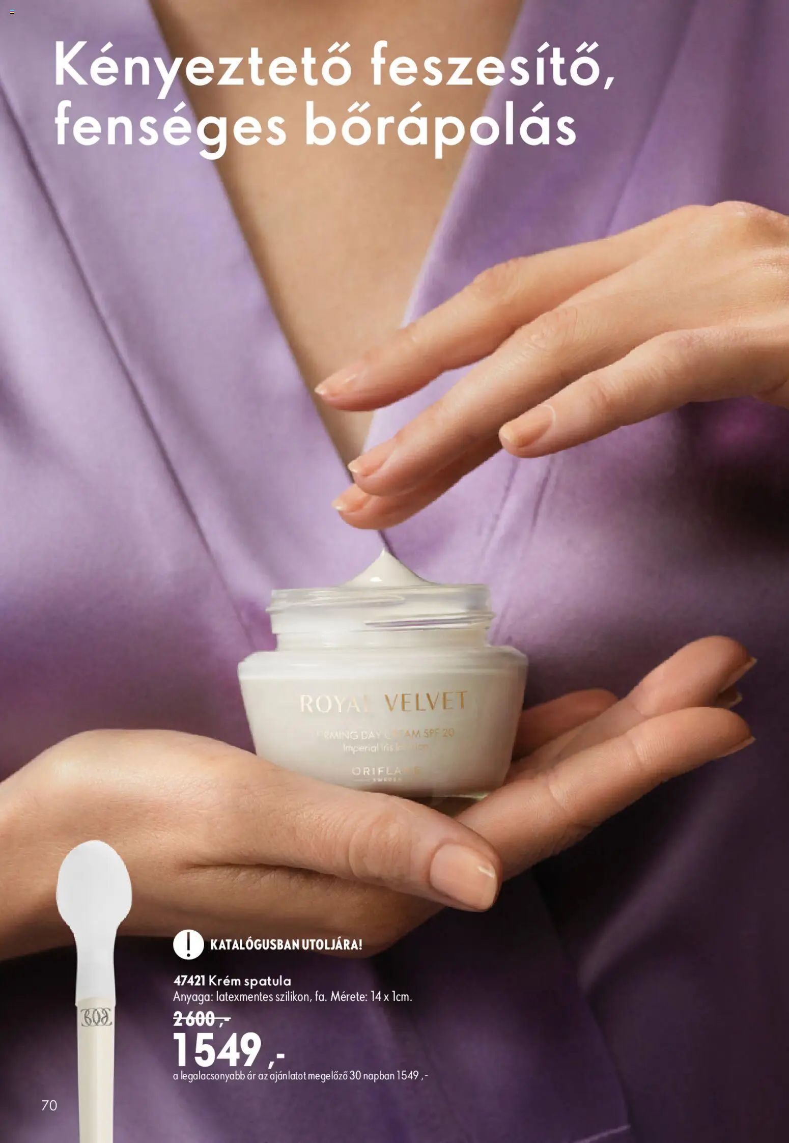 Oriflame akciós ujság - amely érvényes a következő dátumtól: 2026.09.09. | Oldal: 70 | Termékek: Krém