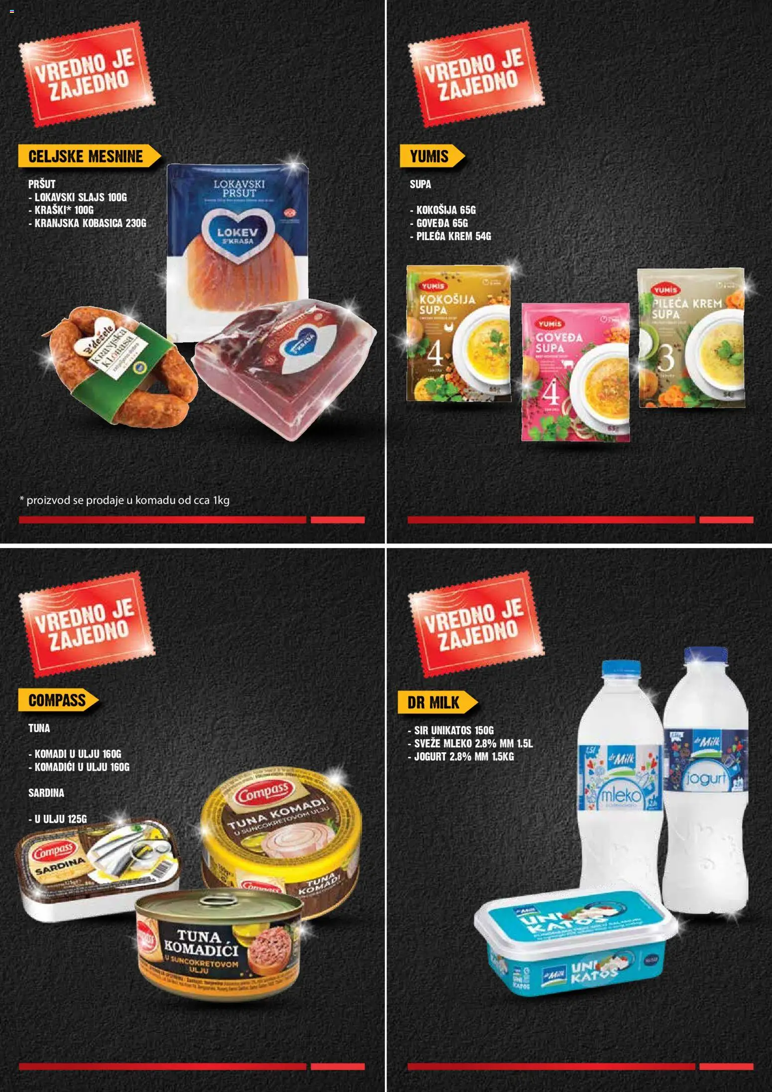 Mercator katalog - važi od 16.04.2026 | Strana: 6 | Proizvode: Pršut, Mleko, Sir, Kobasica