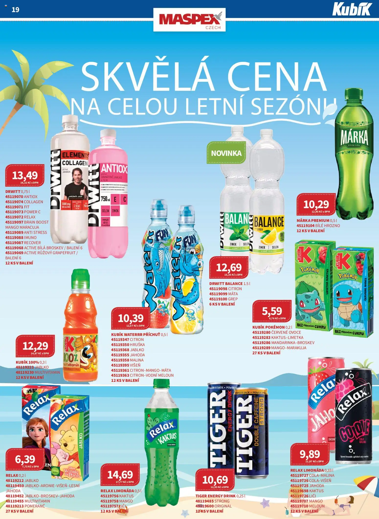 Kubík leták - Velkoobchod 07/2026 od 01.07.2026 | Strana: 19 | Produkty: Granátové jablko, Drwitt, Citron, Energy drink