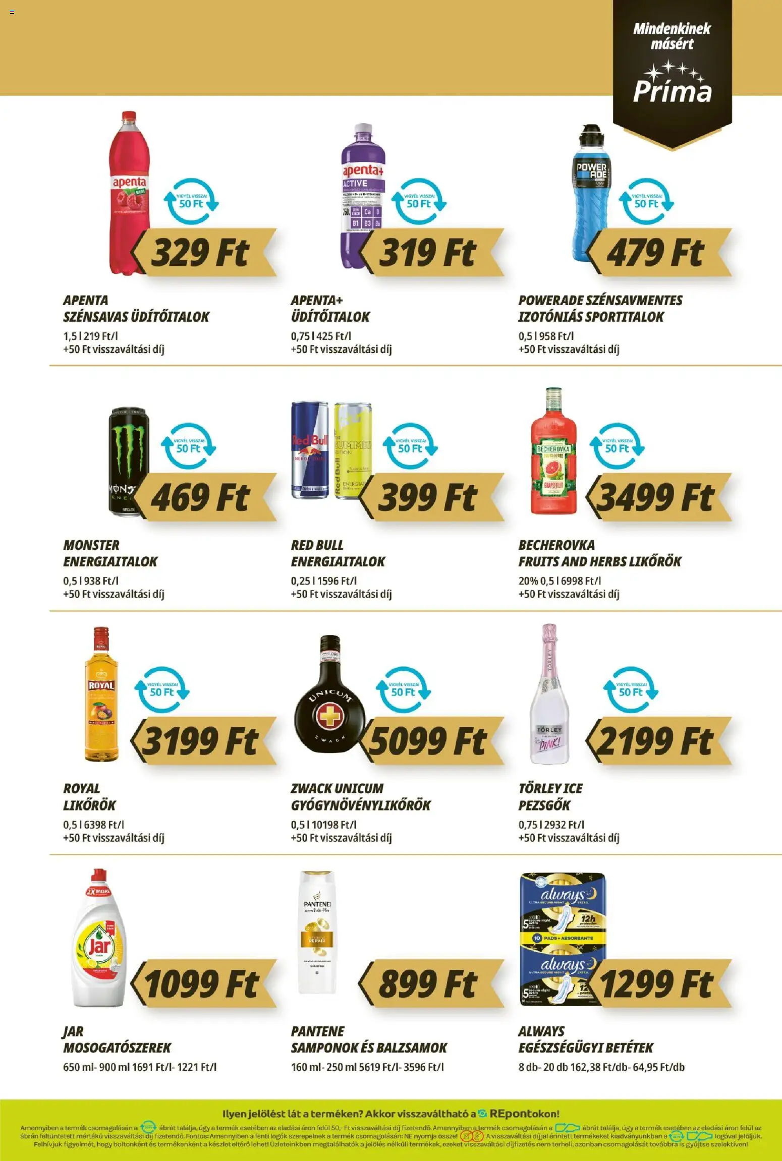 CBA Príma akciós ujság - amely érvényes a következő dátumtól: 11.06.2026 | Oldal: 9 | Termékek: Red bull, Becherovka, Grapefruit