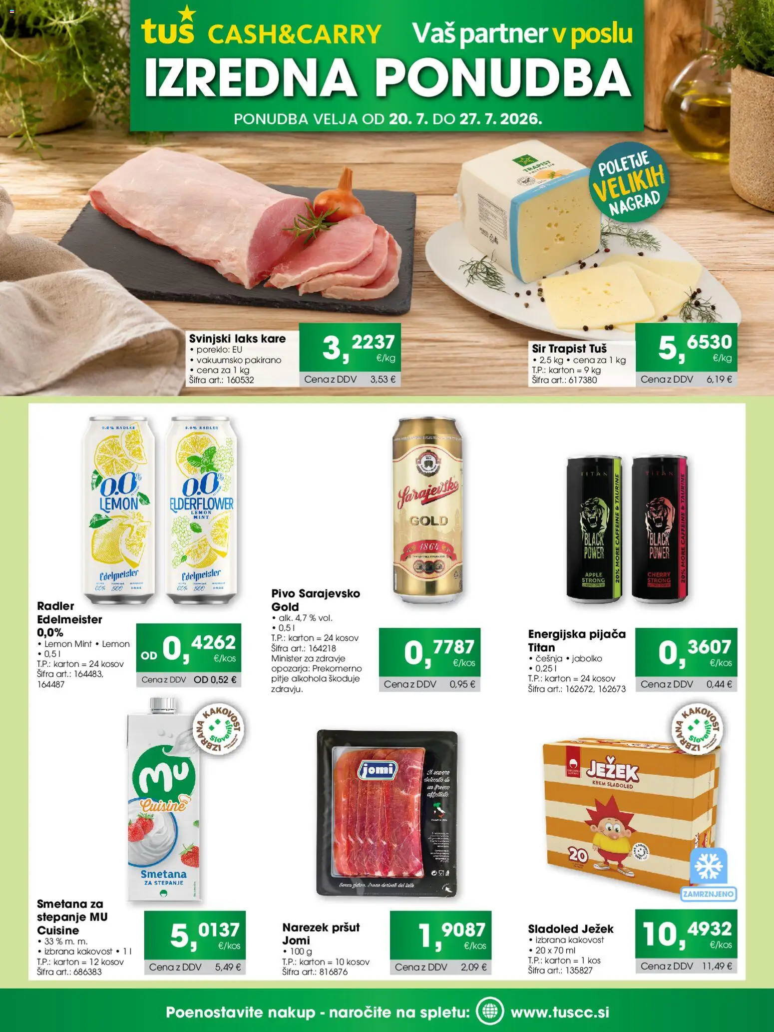 Tuš katalog cash&carry izderna ponudba | Veljaven od 20.07.2026 catalogue cover