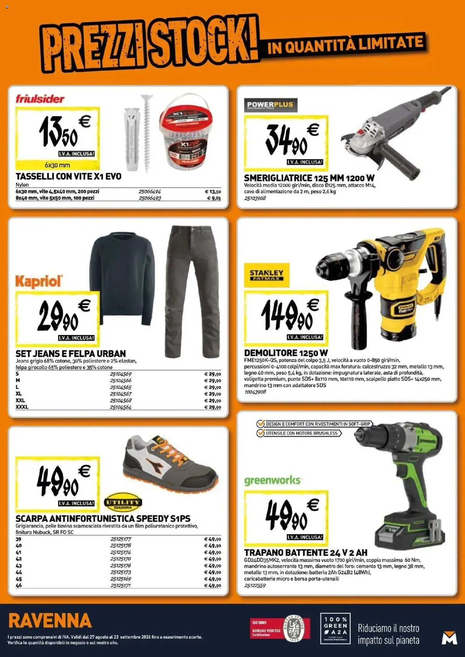 Nuovo TECNOMAT catalogo Ravenna dal 27/08/2026 > offerte anteprima 🛍️ | Pagina: 20 | Prodotti: Trapano, Disco, Borsa, Cemento