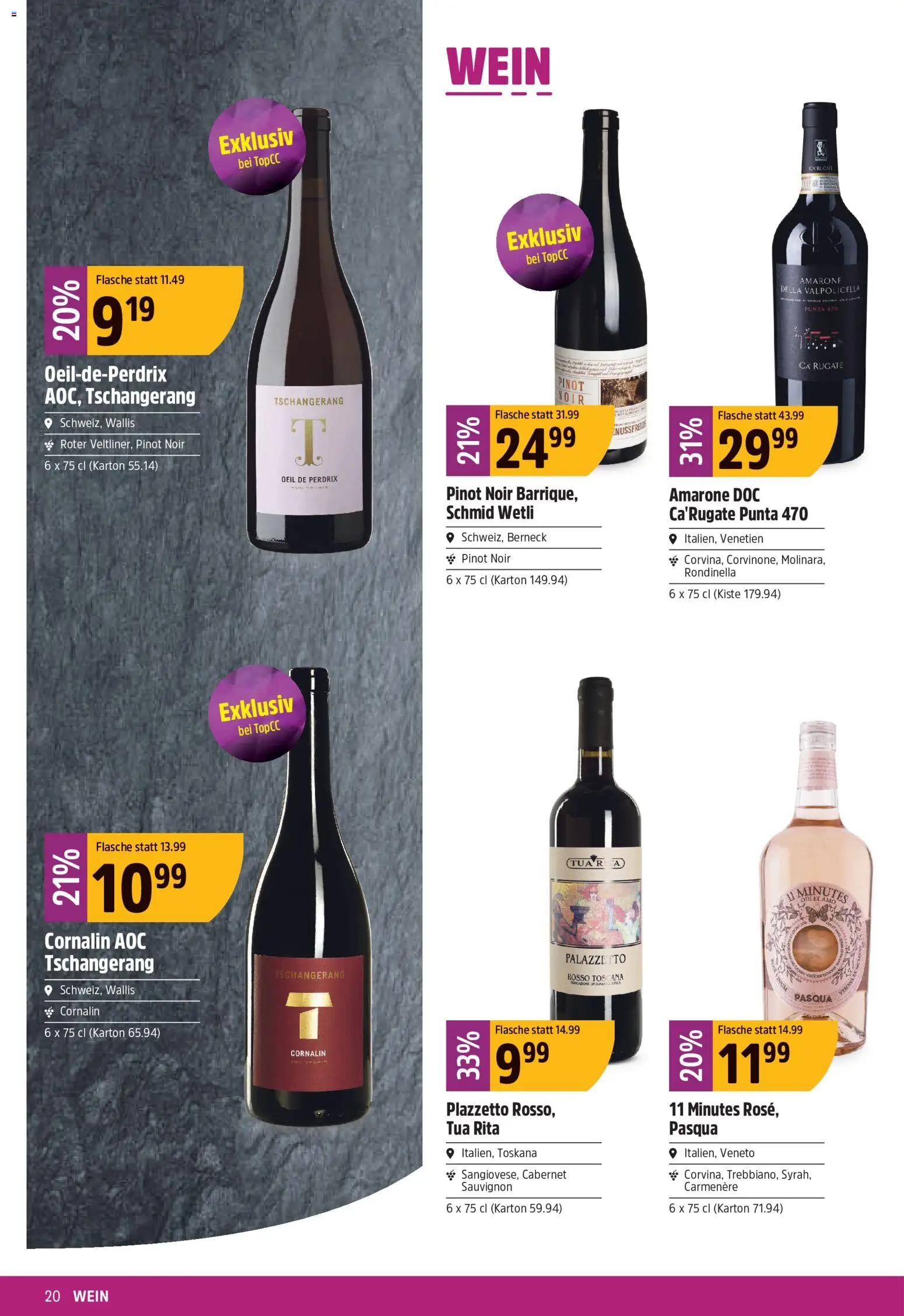 TopCC aktionen – gültig ab 11.05.2026 | Seite: 20 | Produkte: Wein