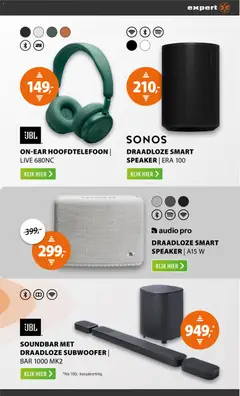 Expert folder - Voorbeeld van een folder van Expert, geldig van 07-09-2026 | Pagina: 5 | Producten: Soundbar, Hoofdtelefoon, Speaker, Audio