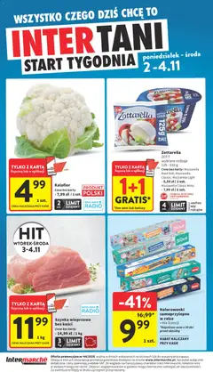 Pogląd oferty "Intermarche gazetka" - ważna od 29.10.2026 | Strona: 44 | Produkty: Mozzarella light, Szynka wieprzowa, Szynka, Mozzarella