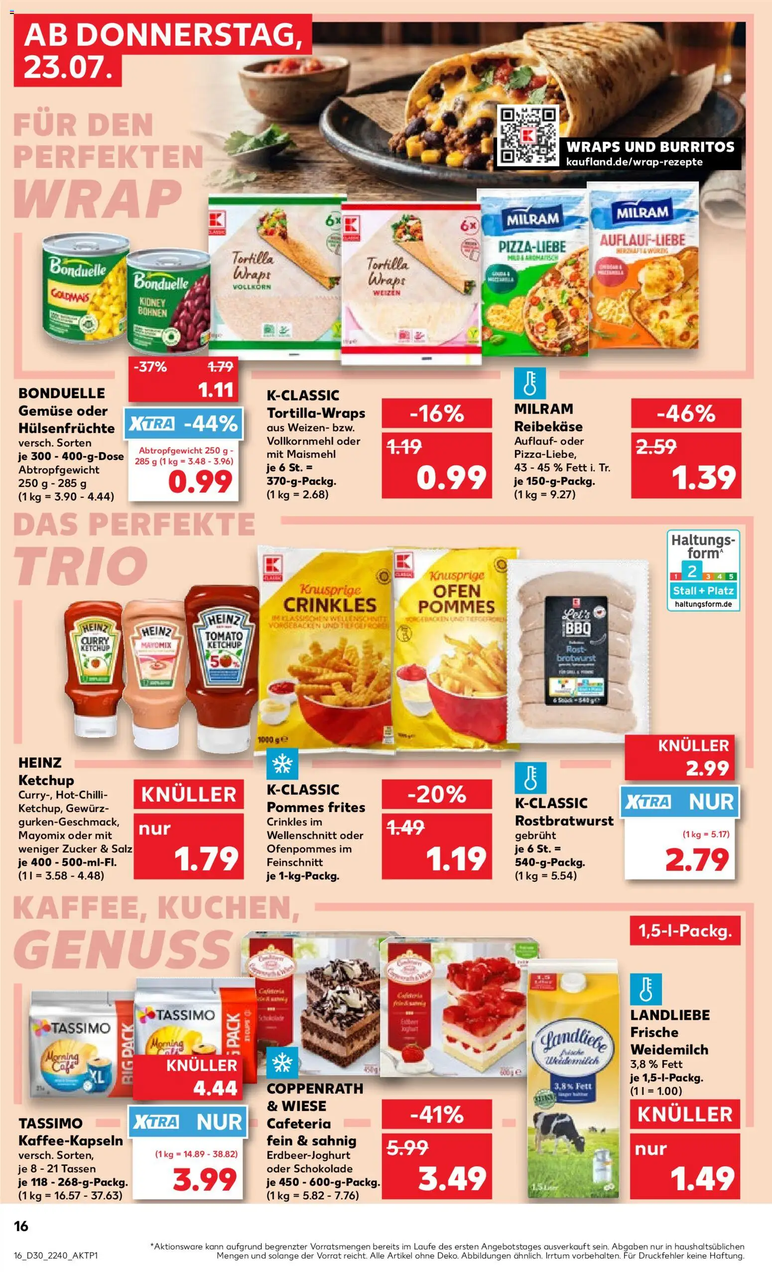 Kaufland Prospekt Stuttgart – gültig ab 23.07.2026 | Seite: 16 | Produkte: Pommes, Gemüse, Salz, Ketchup