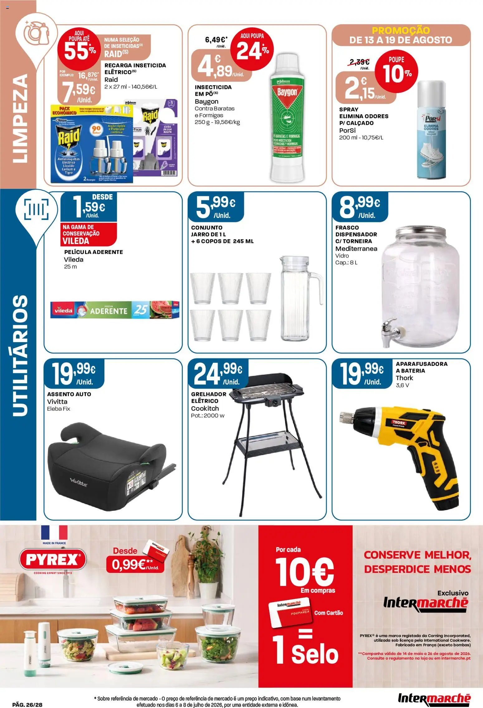 Intermarché Folheto Contact │ válido de 13/08/2026 | Página: 26 | Produtos: Copos, Pó, Inseticida, Torneira
