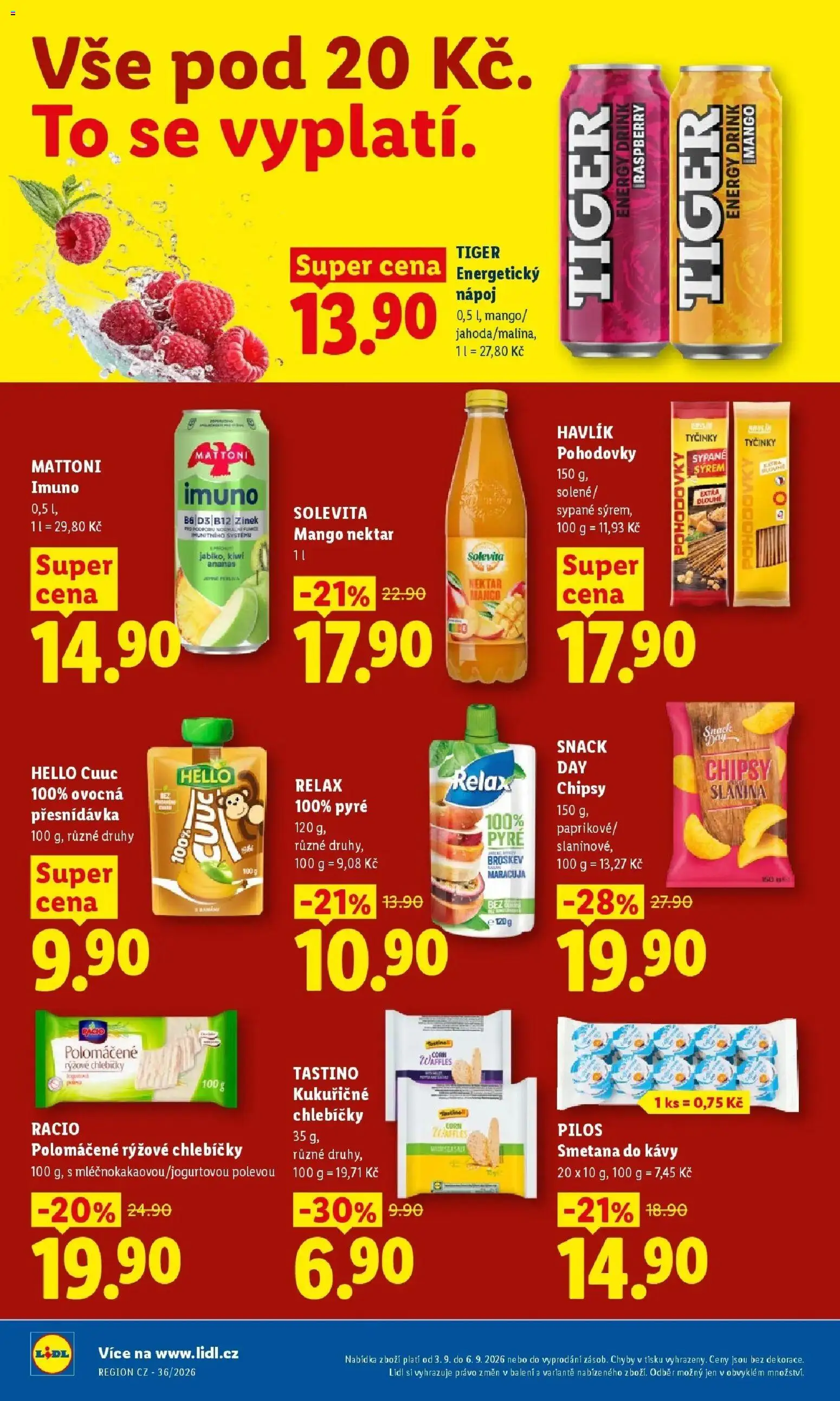 Lidl leták od 03.09.2026 - Nový akční leták | Strana: 22 | Produkty: Mango, Rýžové chlebíčky, Solevita, Energy drink
