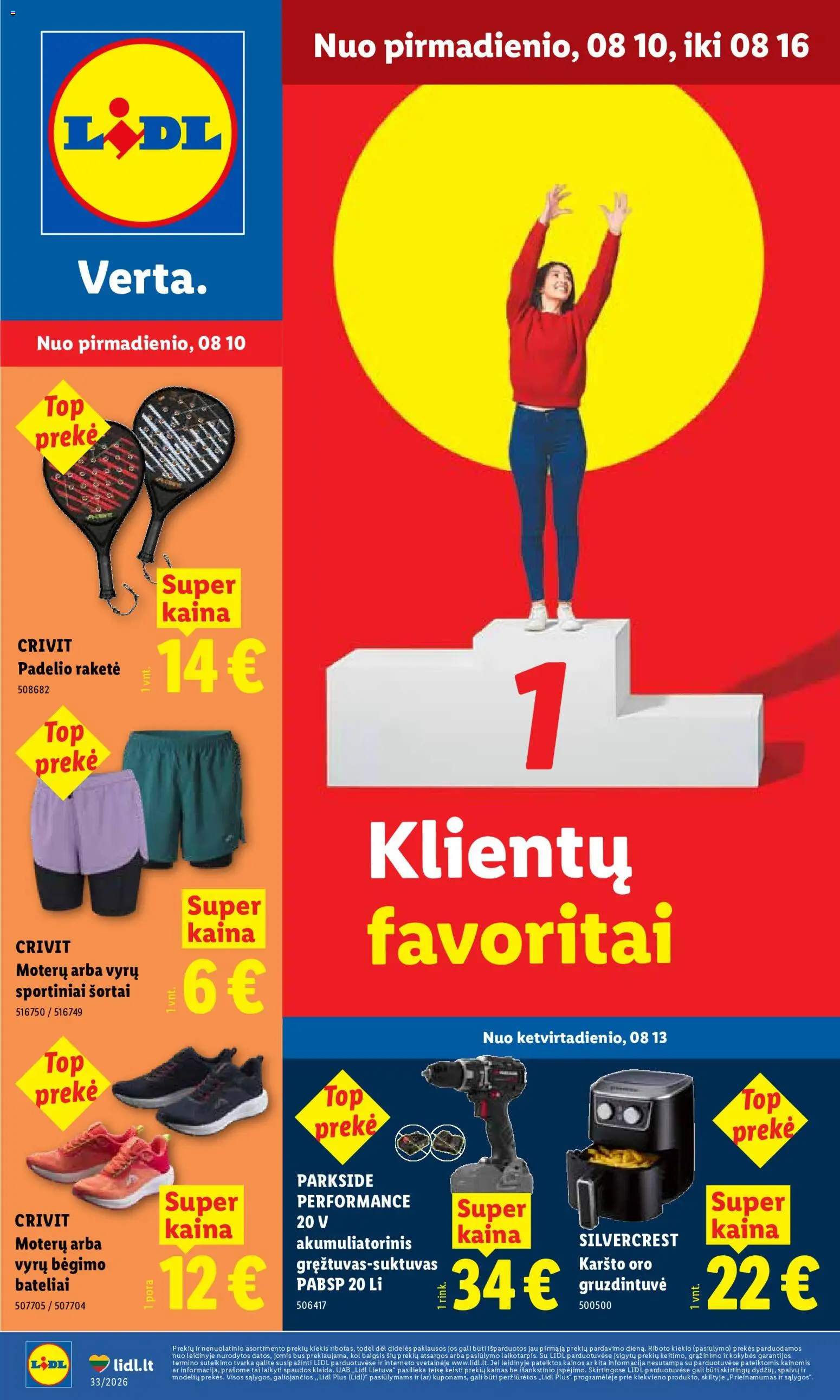 LIDL akcijos nuo 2026.08.10 | Puslapis: 1 | Prekių: Šortai