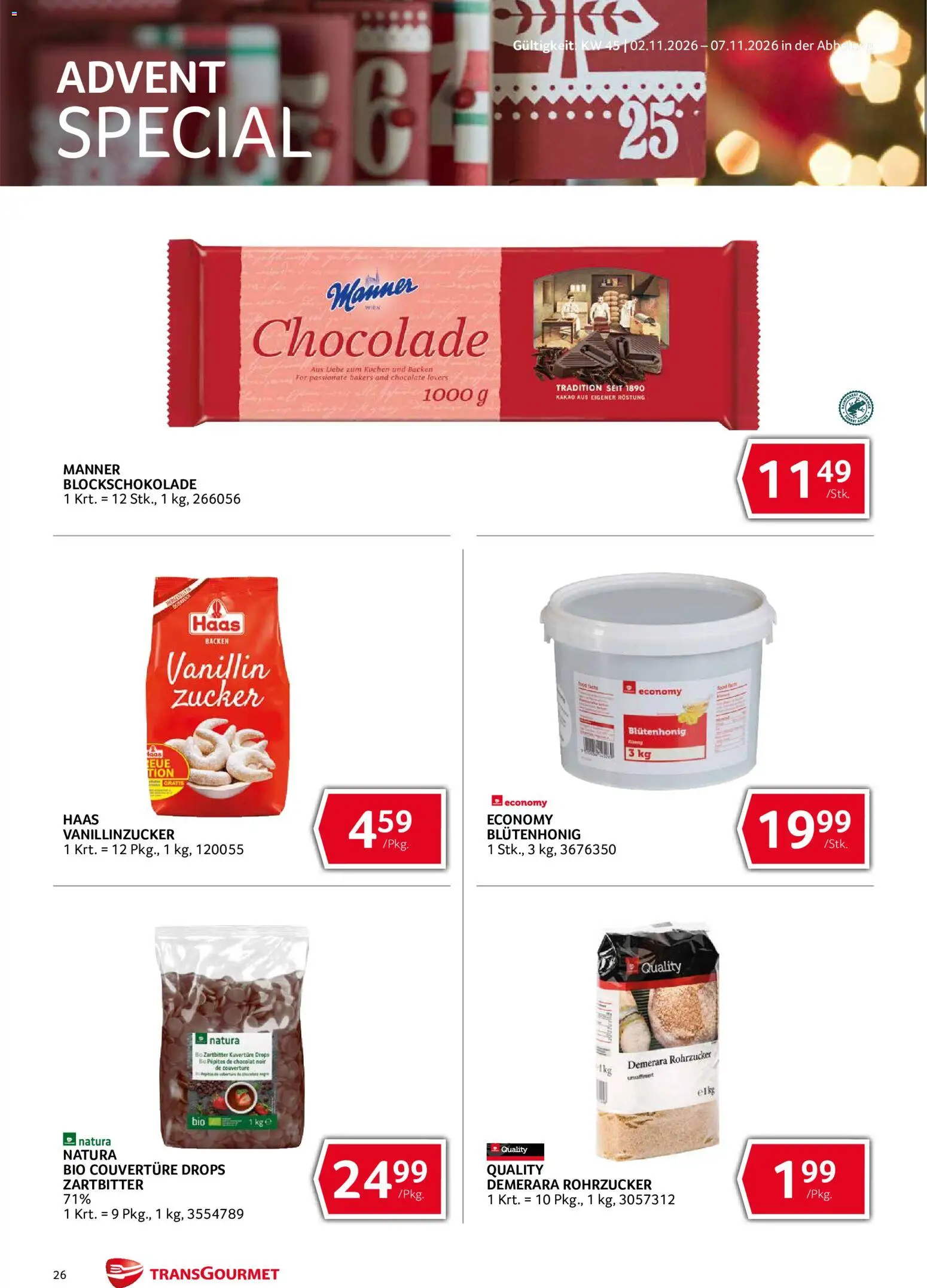 Transgourmet Abhol Aktion gültig ab 02.11.2026 | Seite: 26 | Produkte: Zucker