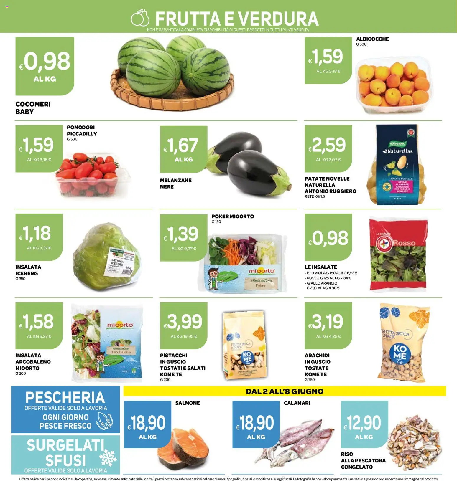 Volantino Ekom del 02.06.2026 | Pagina: 8 | Prodotti: Riso, Pesce, Calamari, Pistacchi