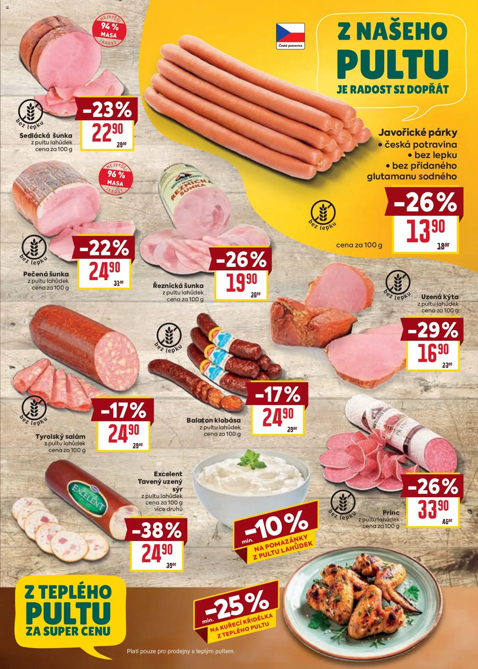 Billa Velký leták od 22.07.2026 | Strana: 11 | Produkty: Pomazánky, Salám, Šunka, Klobása