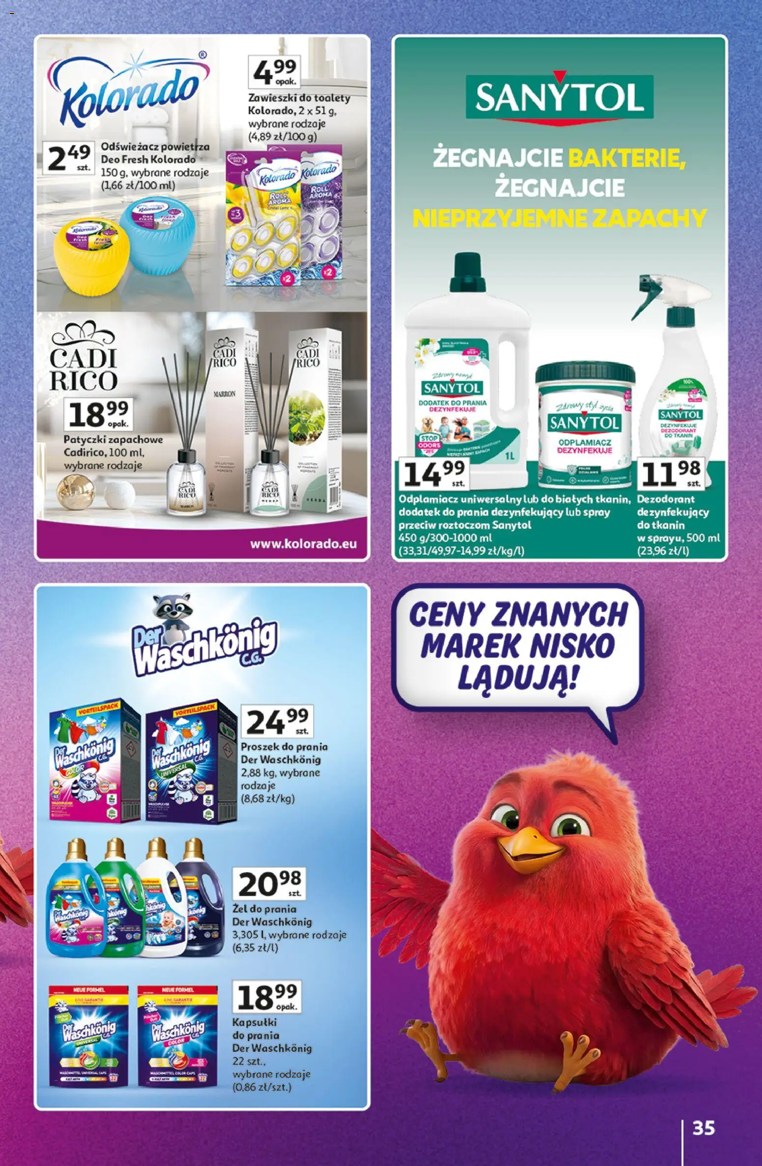 Auchan gazetka - Znane Marki Hipermarket od 11.06.2026 | Strona: 35 | Produkty: Odświeżacz, Odświeżacz powietrza, Dezodorant, Proszek do prania