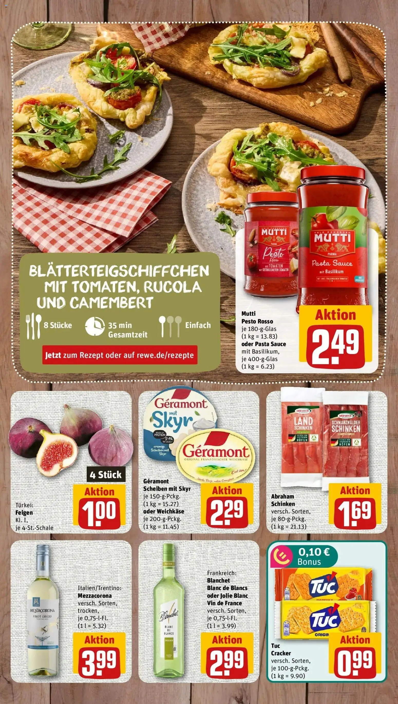 REWE Prospekt ab 12.10.2026 zum Blättern » Angebote | Seite: 2 | Produkte: Geramont, Rucola, Pasta, Feigen