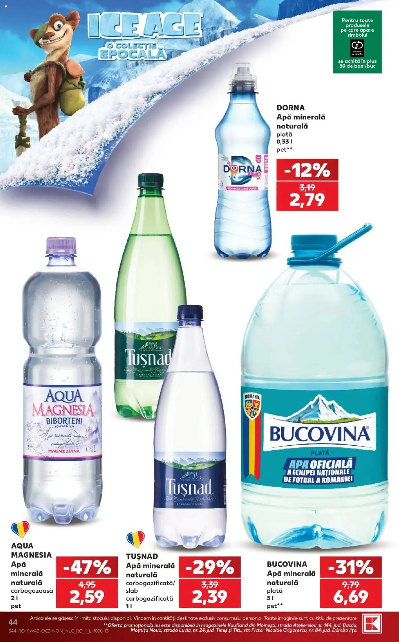 Kaufland Craiova 21.10.2026 - Revista si Oferta | Pagină: 44 | Produse: Apa minerala, Aqua, Apă, Plus