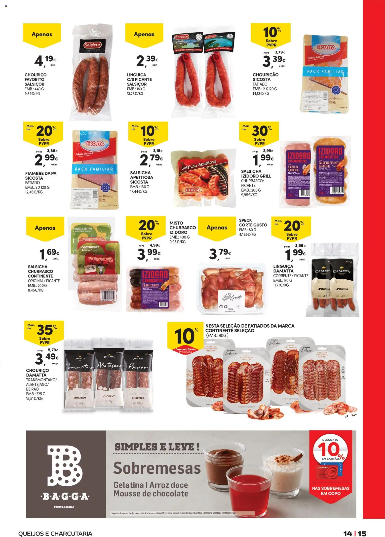 Continente - Açores Férias de Verão │ válido de 16.06.2026 | Página: 15 | Produtos: Gelatina, Salsicha, Linguiça, Chocolate
