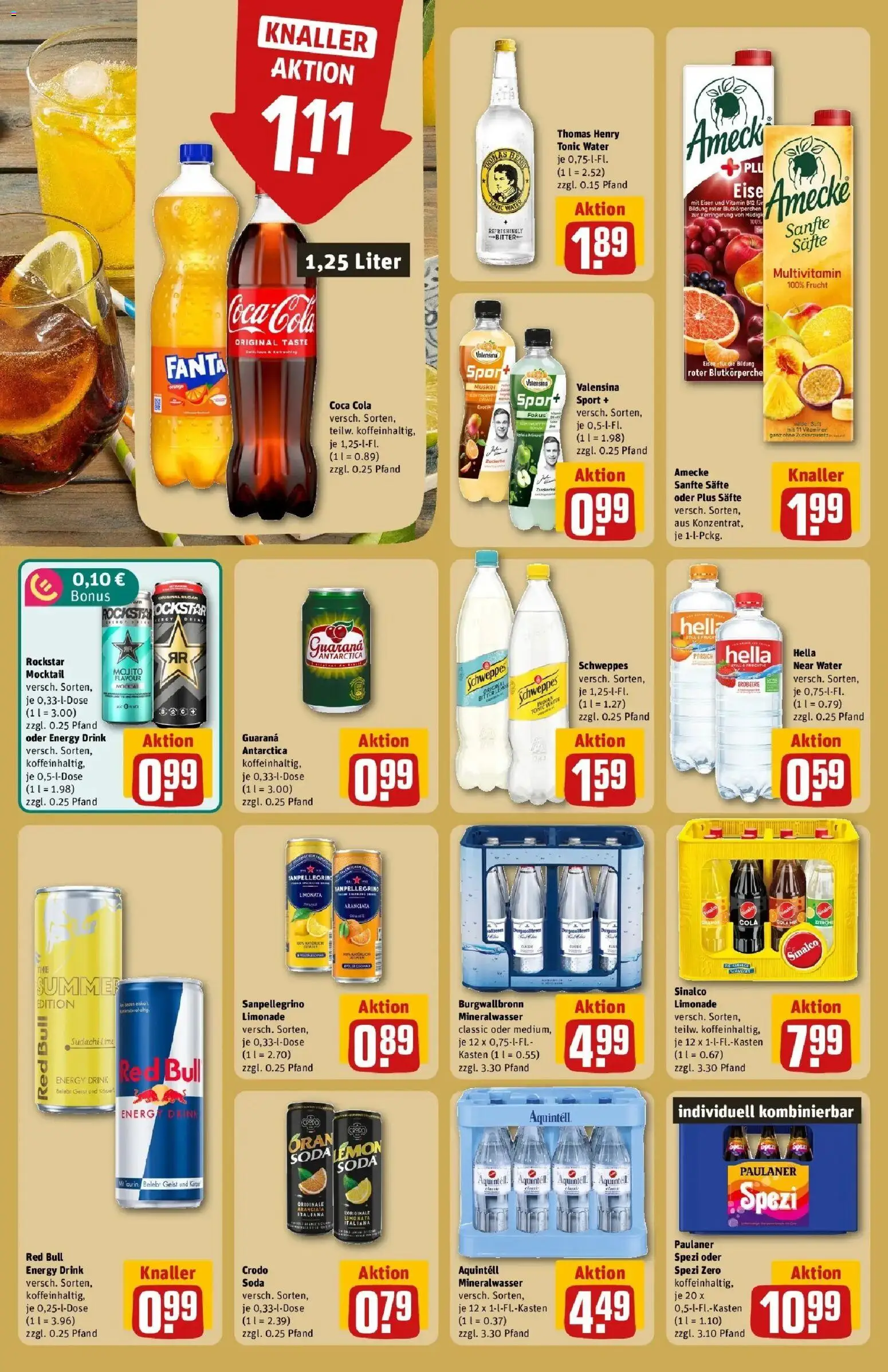 REWE Prospekt ab 03.08.2026 zum Blättern » Angebote | Seite: 16 | Produkte: Cola, Energy, Rockstar, Mineralwasser