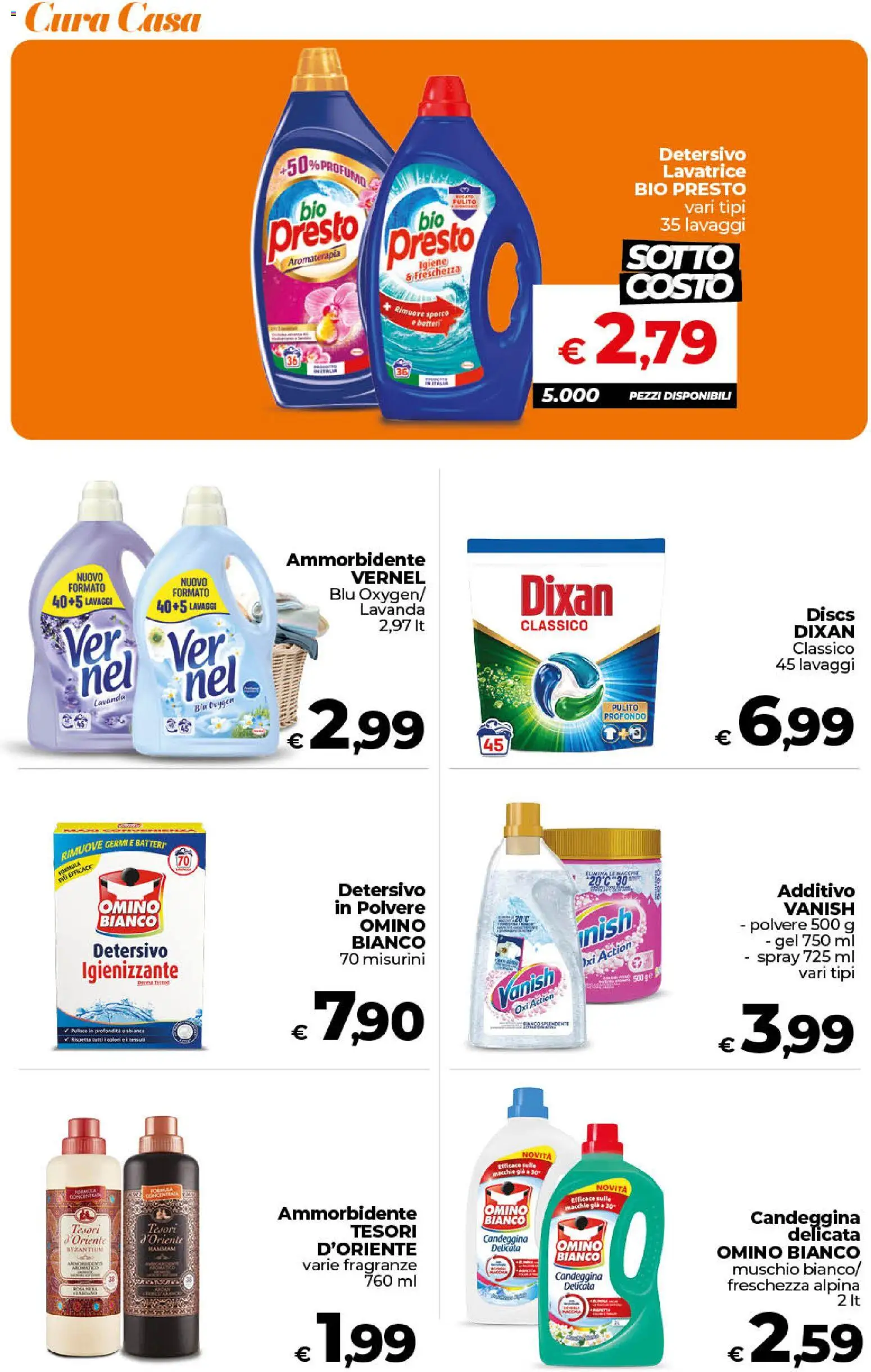 Volantino Ipercoop del 13/10/2026 | Pagina: 45 | Prodotti: Ammorbidente, Candeggina, Lavanda, Profumo